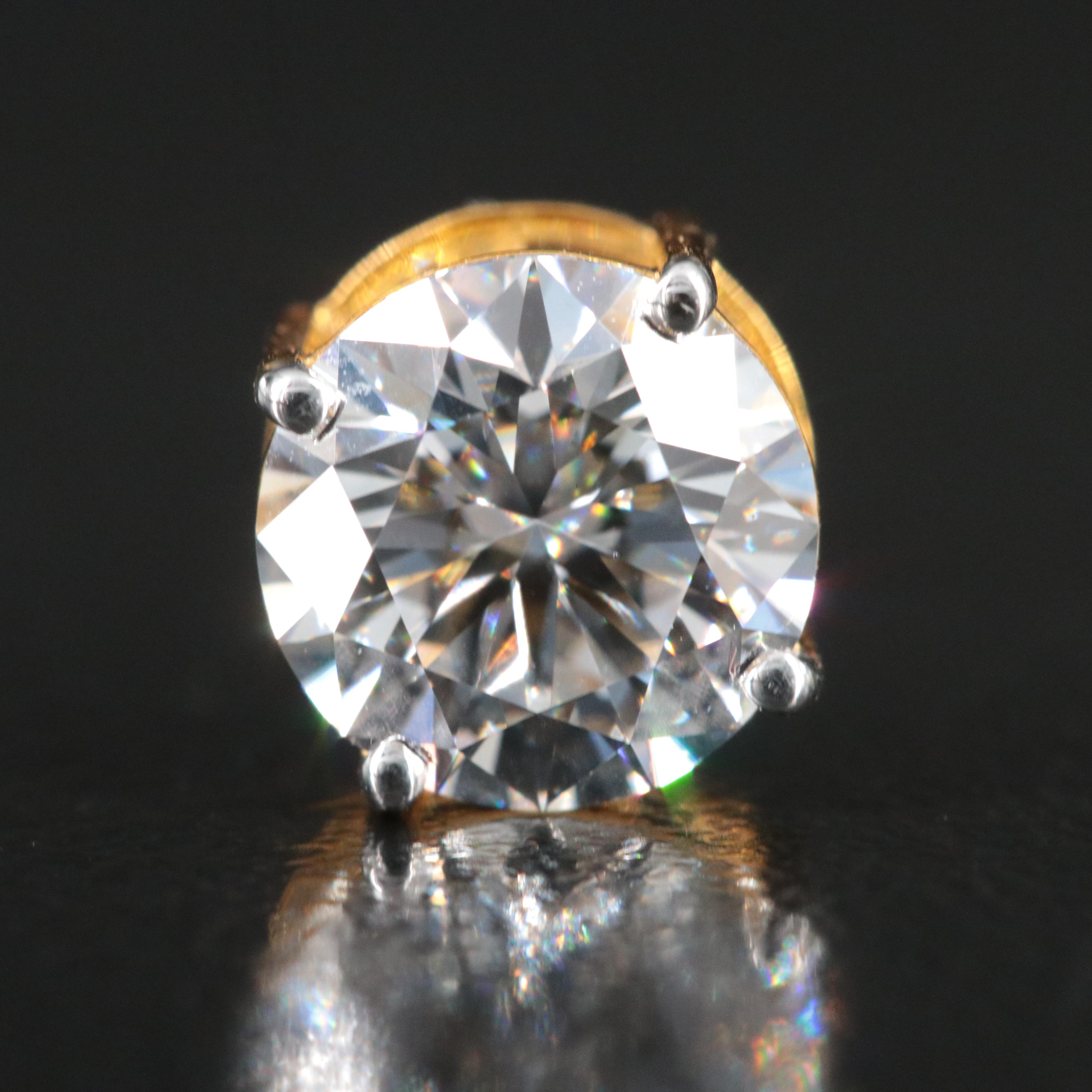 14K 3.02 CTW Lab Grown Diamond Stud Earrings with IGI Reports