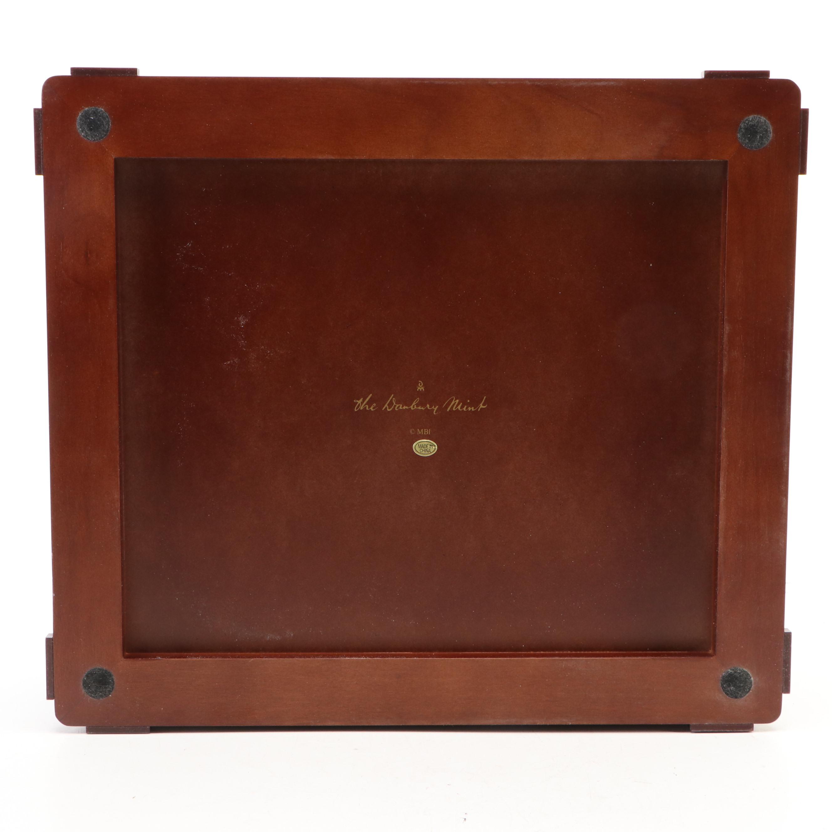 Danbury Mint Never Circulated U.S. State Quarters Wooden Display Case