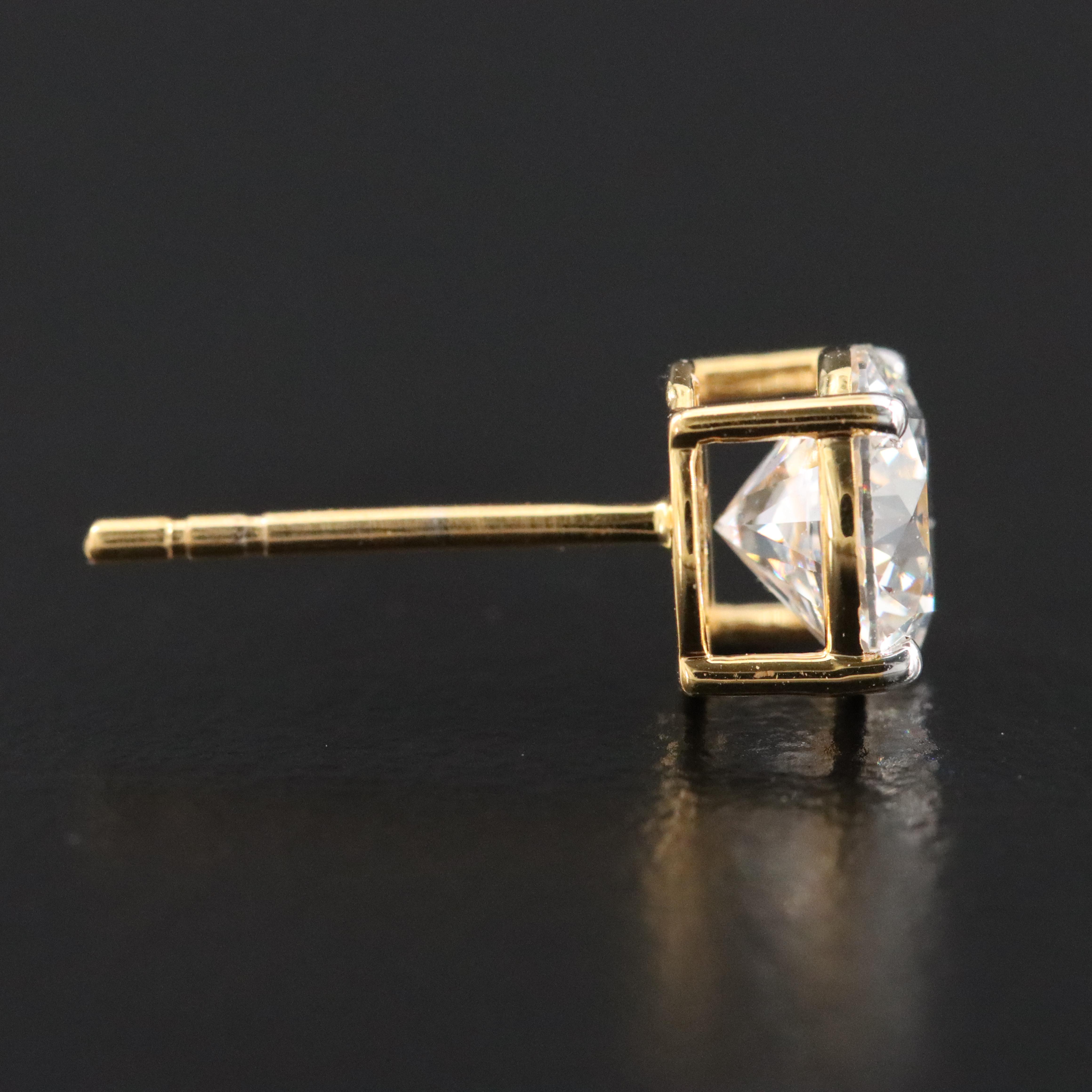 14K 2.09 CTW Lab Grown Diamond Stud Earrings with IGI Reports