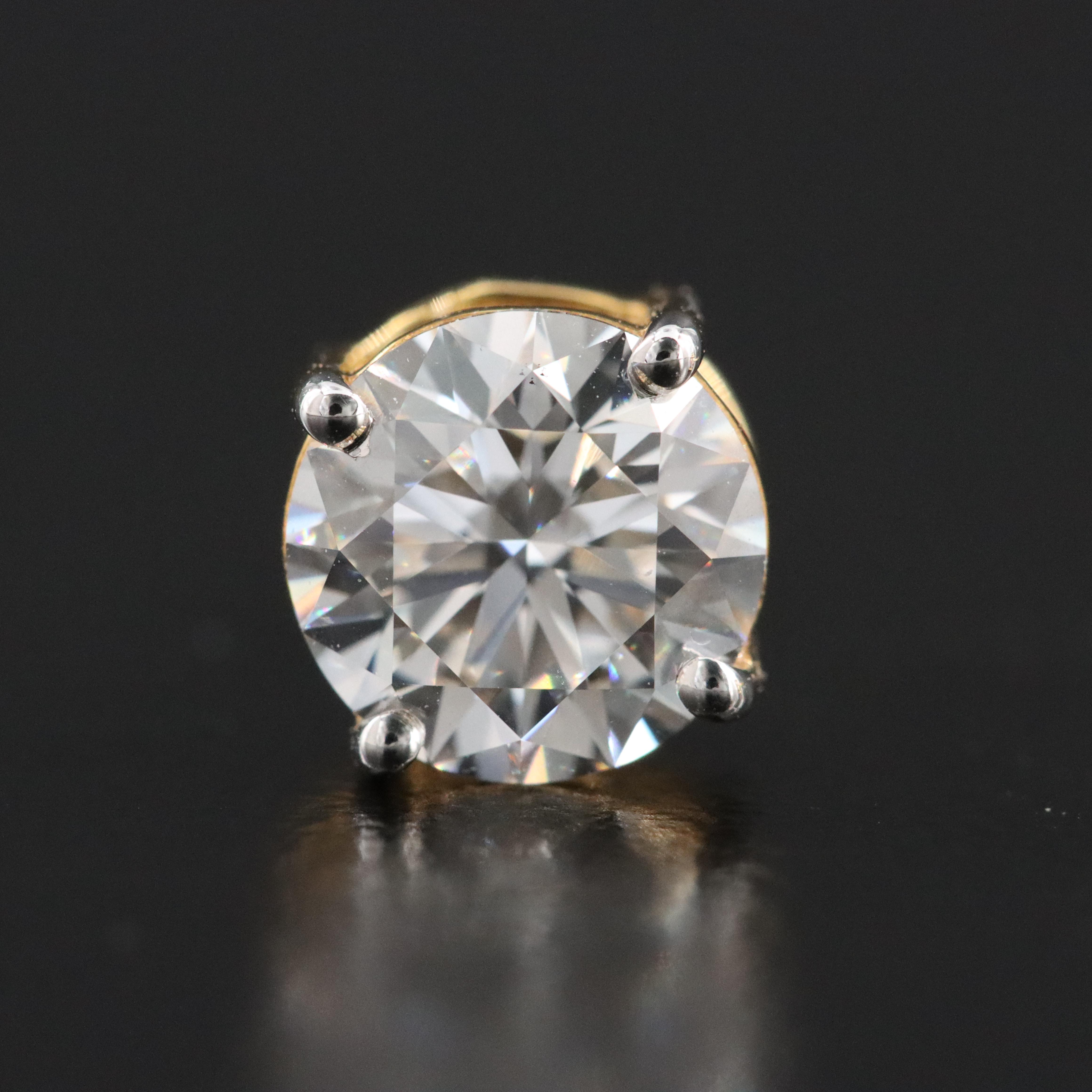 14K 2.09 CTW Lab Grown Diamond Stud Earrings with IGI Reports