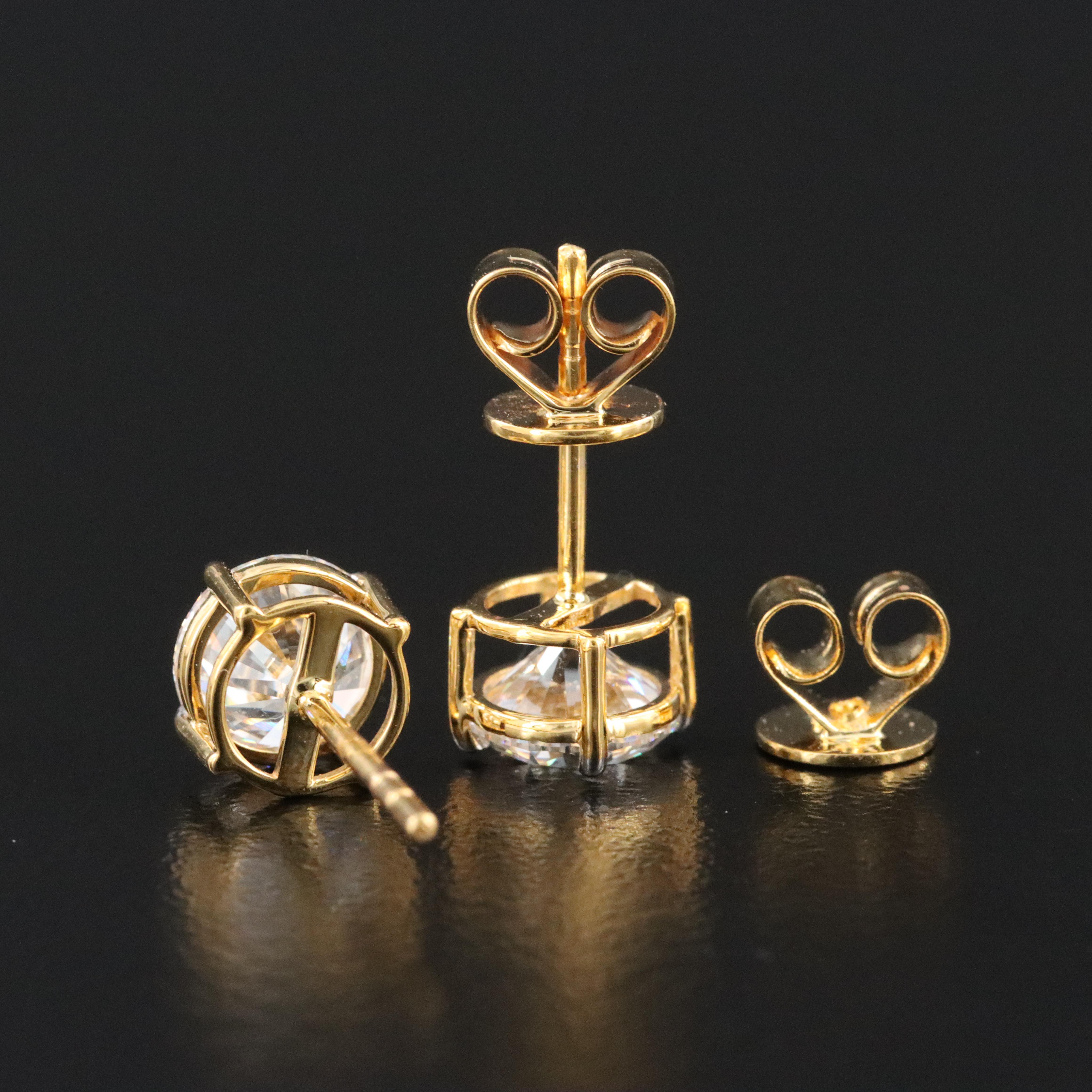 14K 2.09 CTW Lab Grown Diamond Stud Earrings with IGI Reports