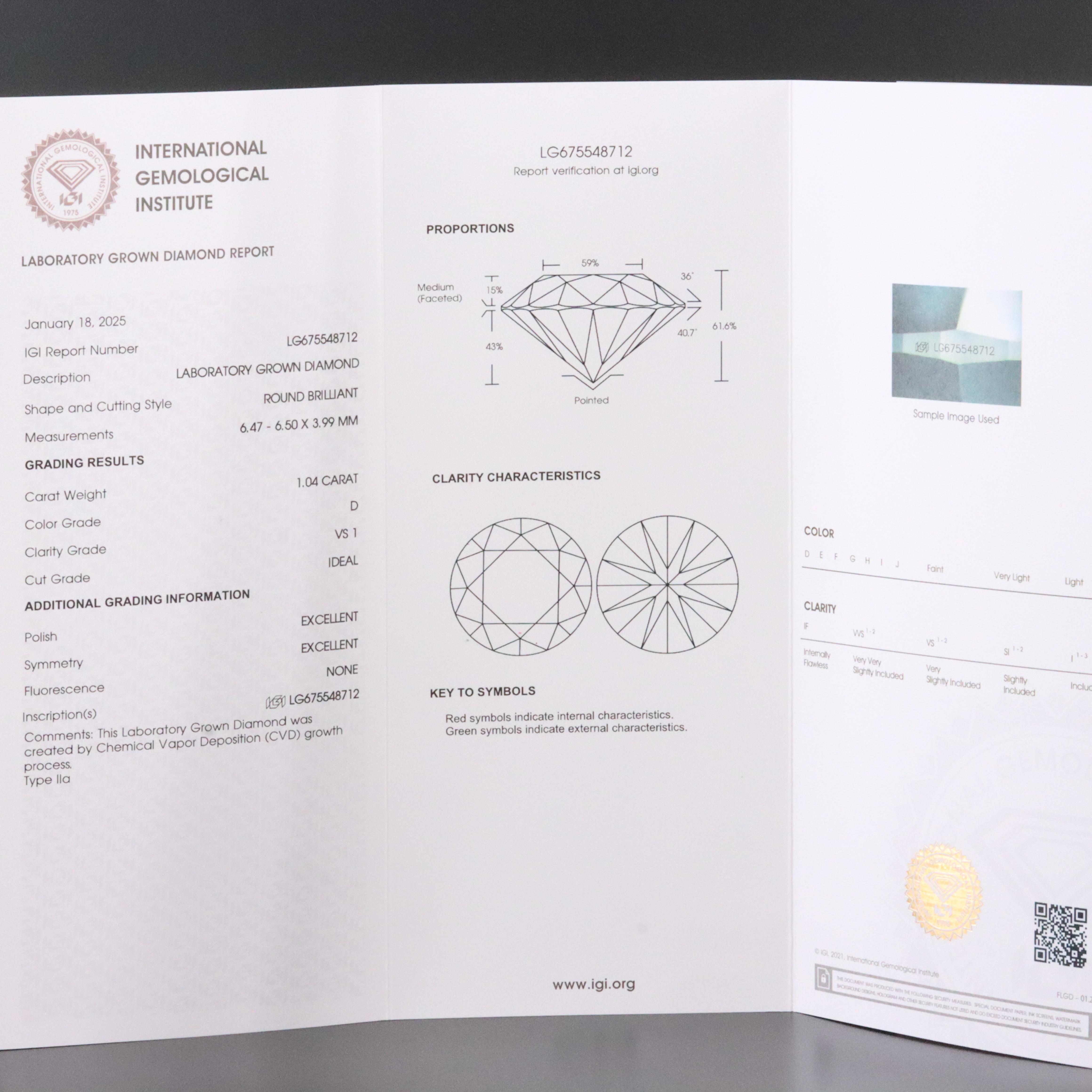 14K 2.09 CTW Lab Grown Diamond Stud Earrings with IGI Reports