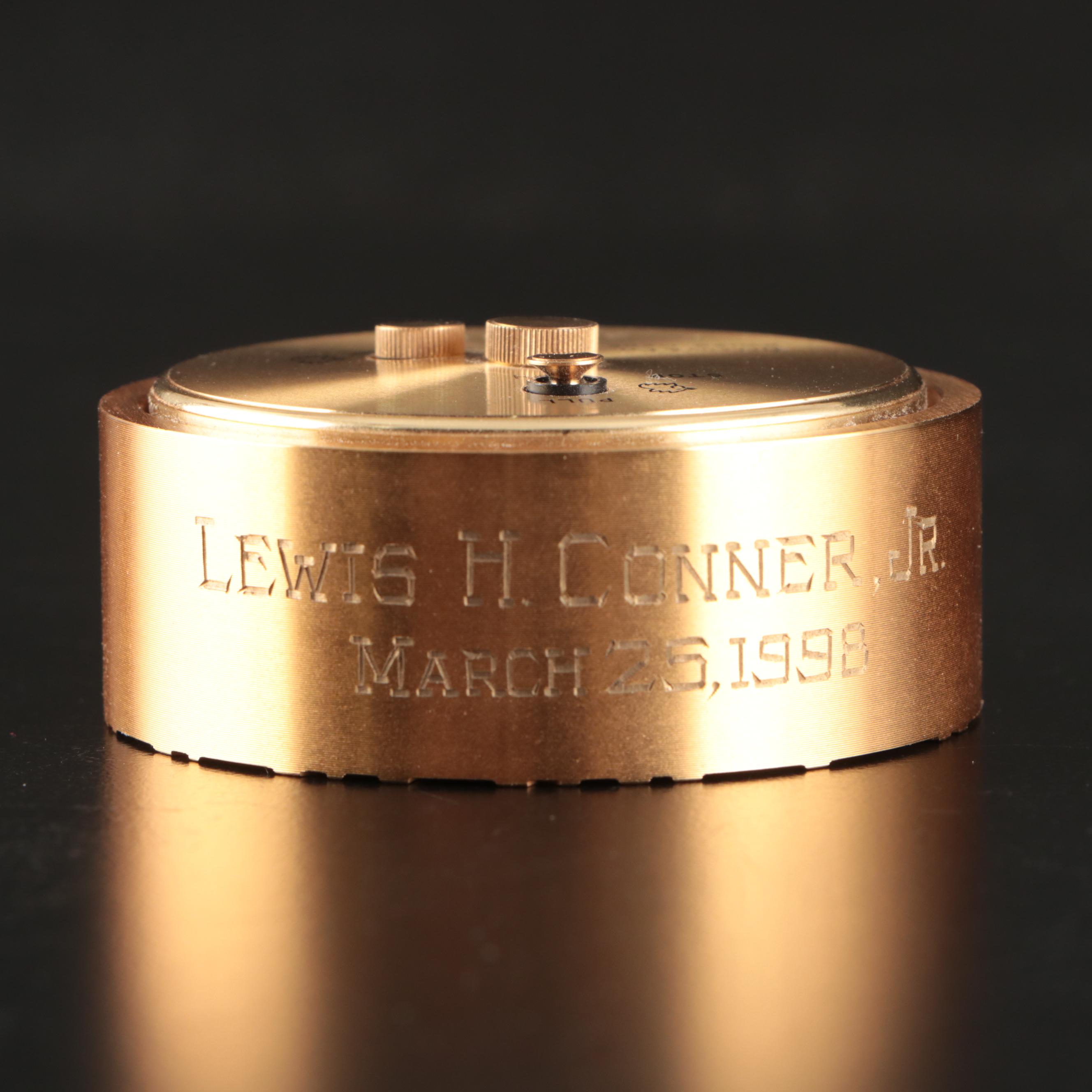 Tiffany & Co. Atlas Brass Alarm Clock