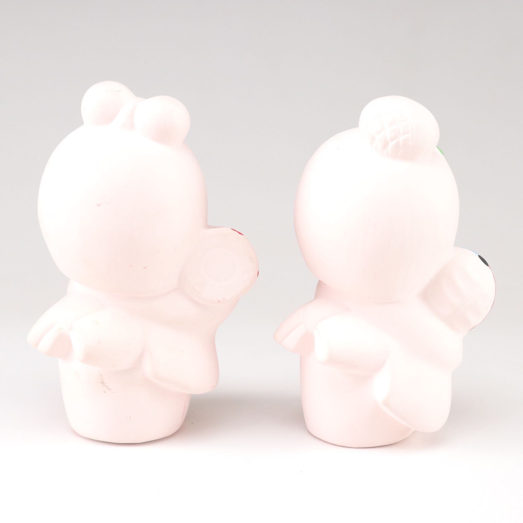 Japanese Ceramic Hina Dolls with Bisque Hakata Dolls