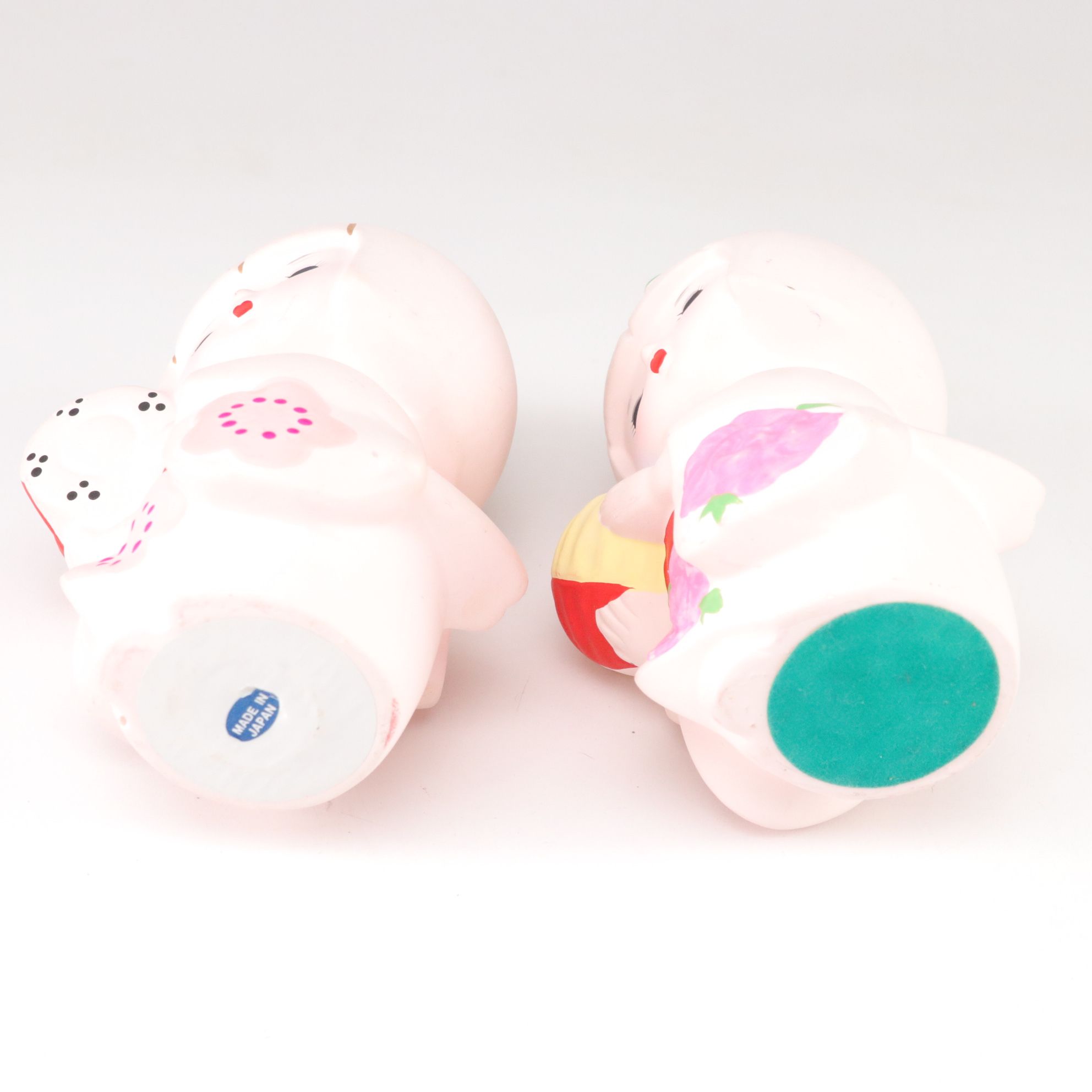 Japanese Ceramic Hina Dolls with Bisque Hakata Dolls