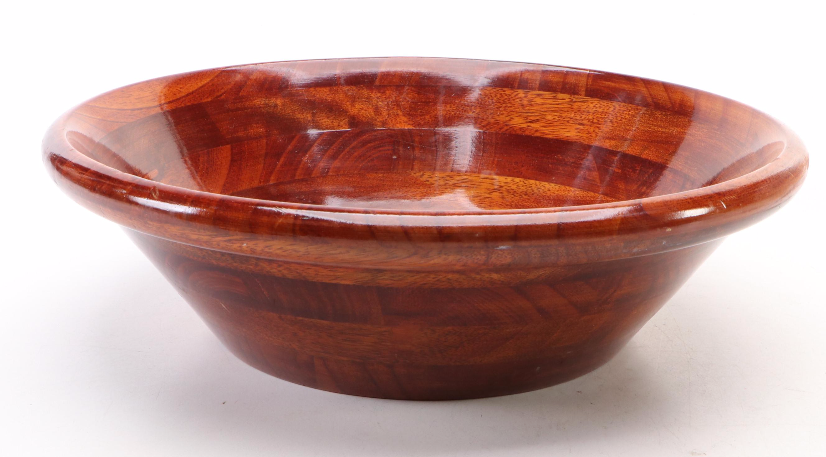 Segmented Wood Pepper Mill and Turned Wood Bowl