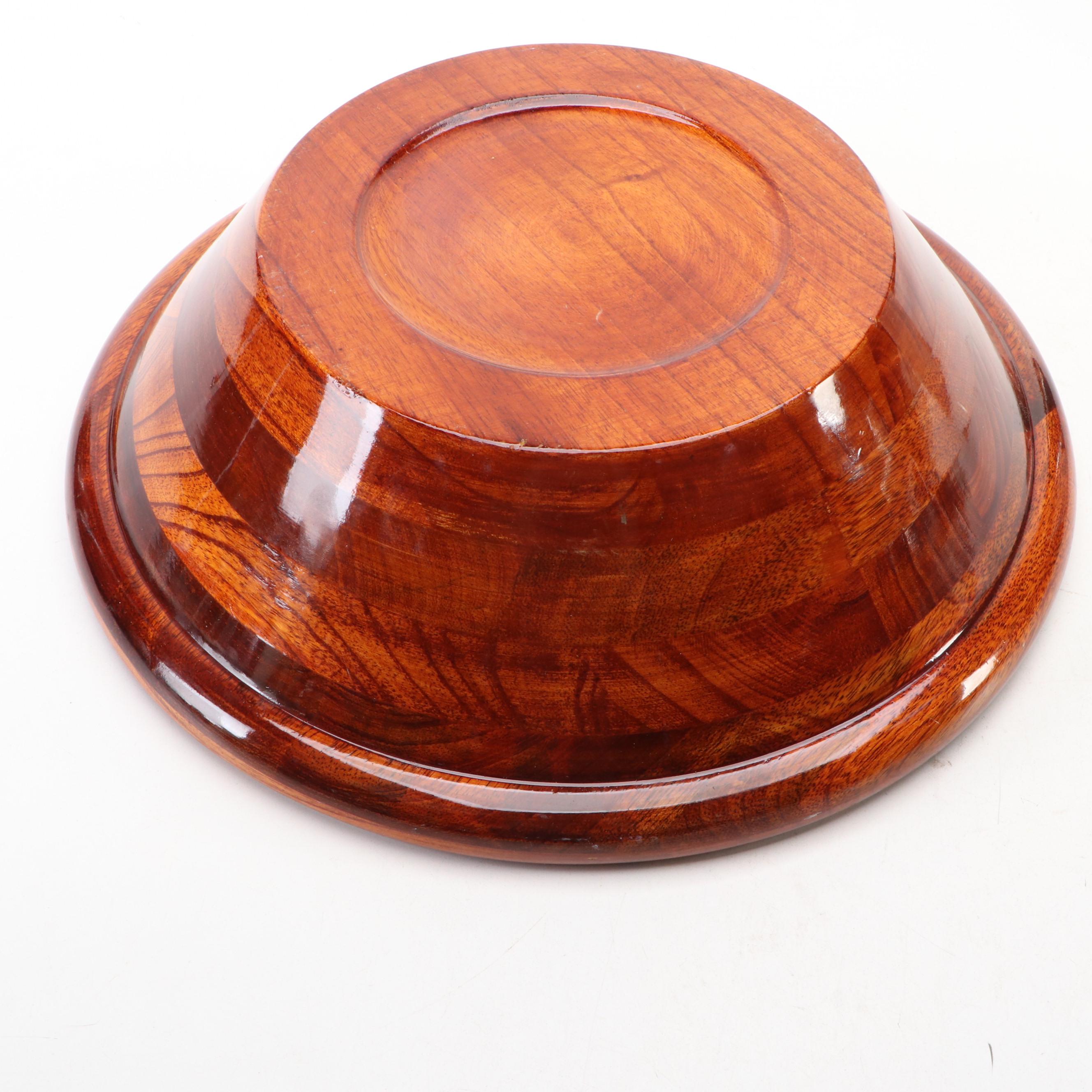 Segmented Wood Pepper Mill and Turned Wood Bowl