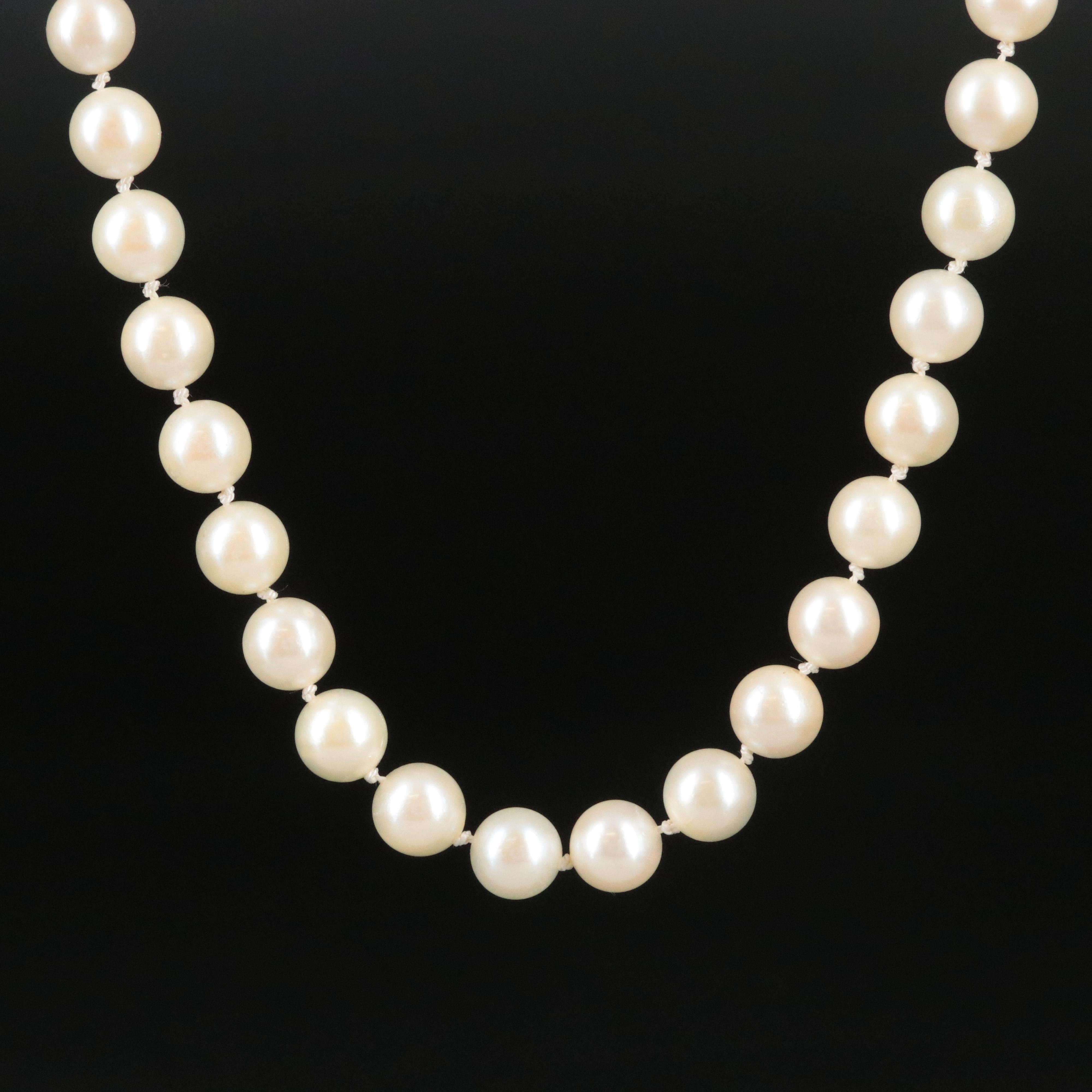 Pearl Necklace with 10K Clasp