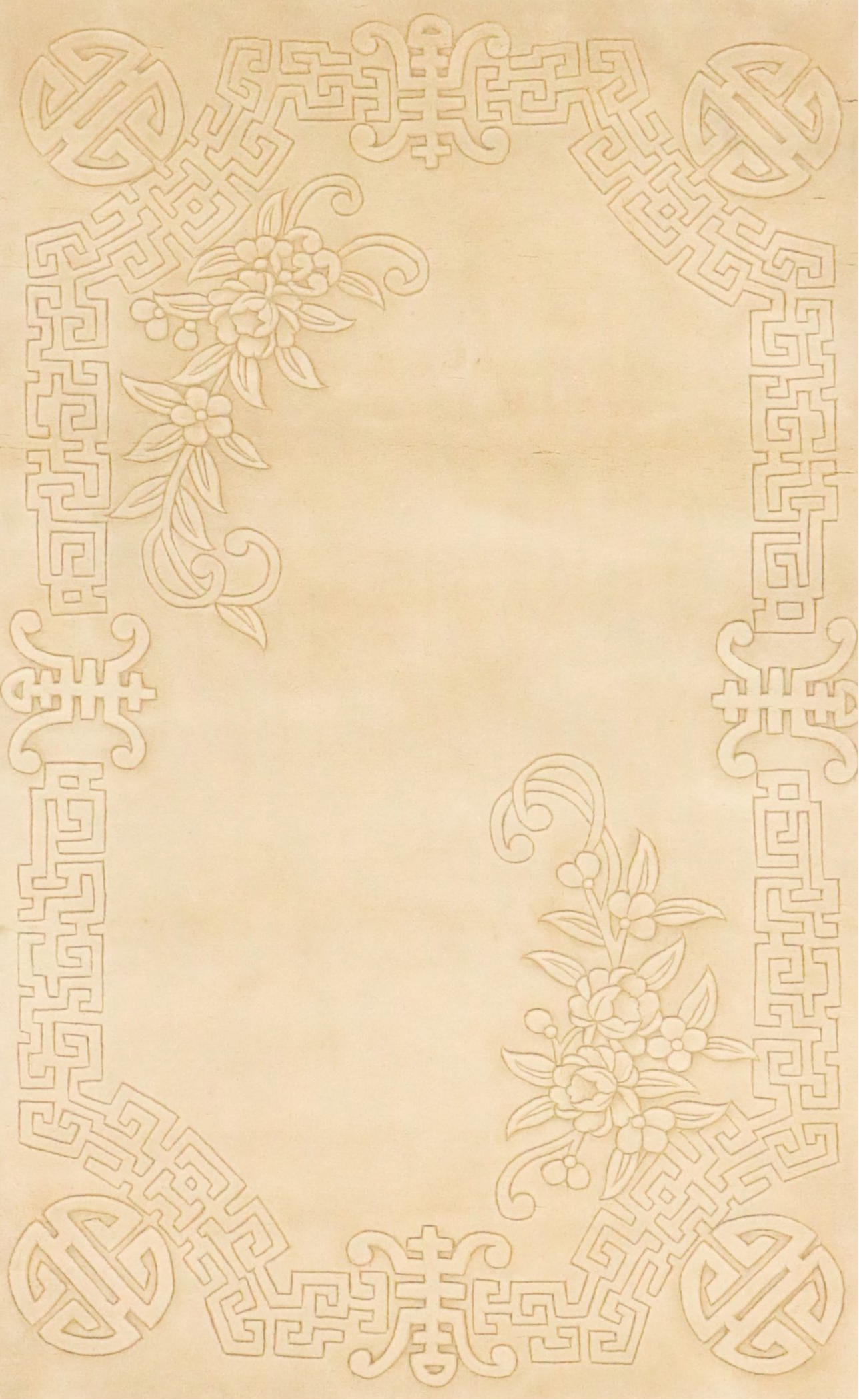 3'6 x 6'3 Hand-Knotted Chinese Area Rug