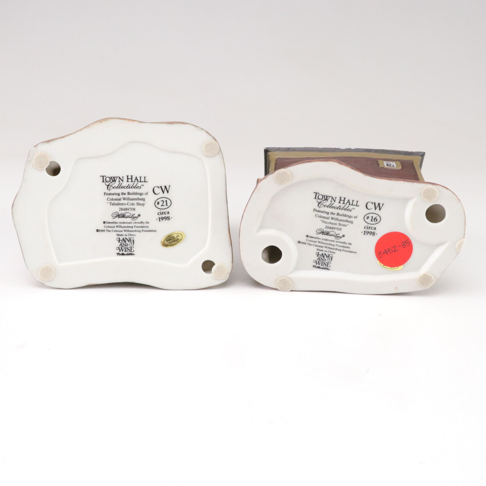 Lang and Wise "Town Hall Collectibles" Colonial Williamsburg Series Figurines