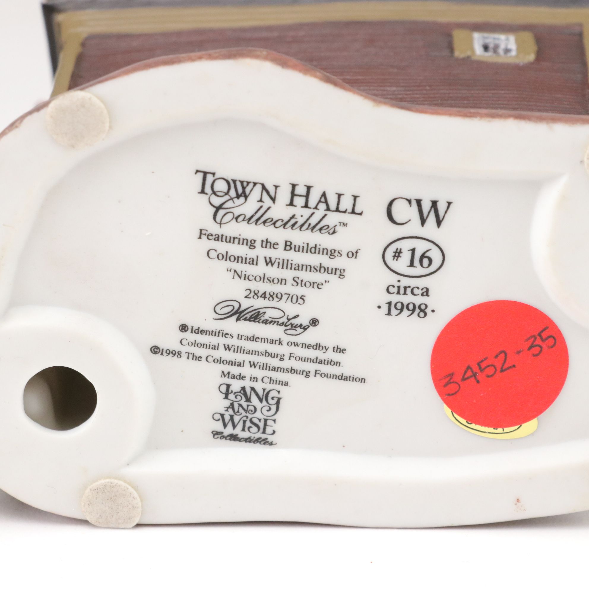 Lang and Wise "Town Hall Collectibles" Colonial Williamsburg Series Figurines