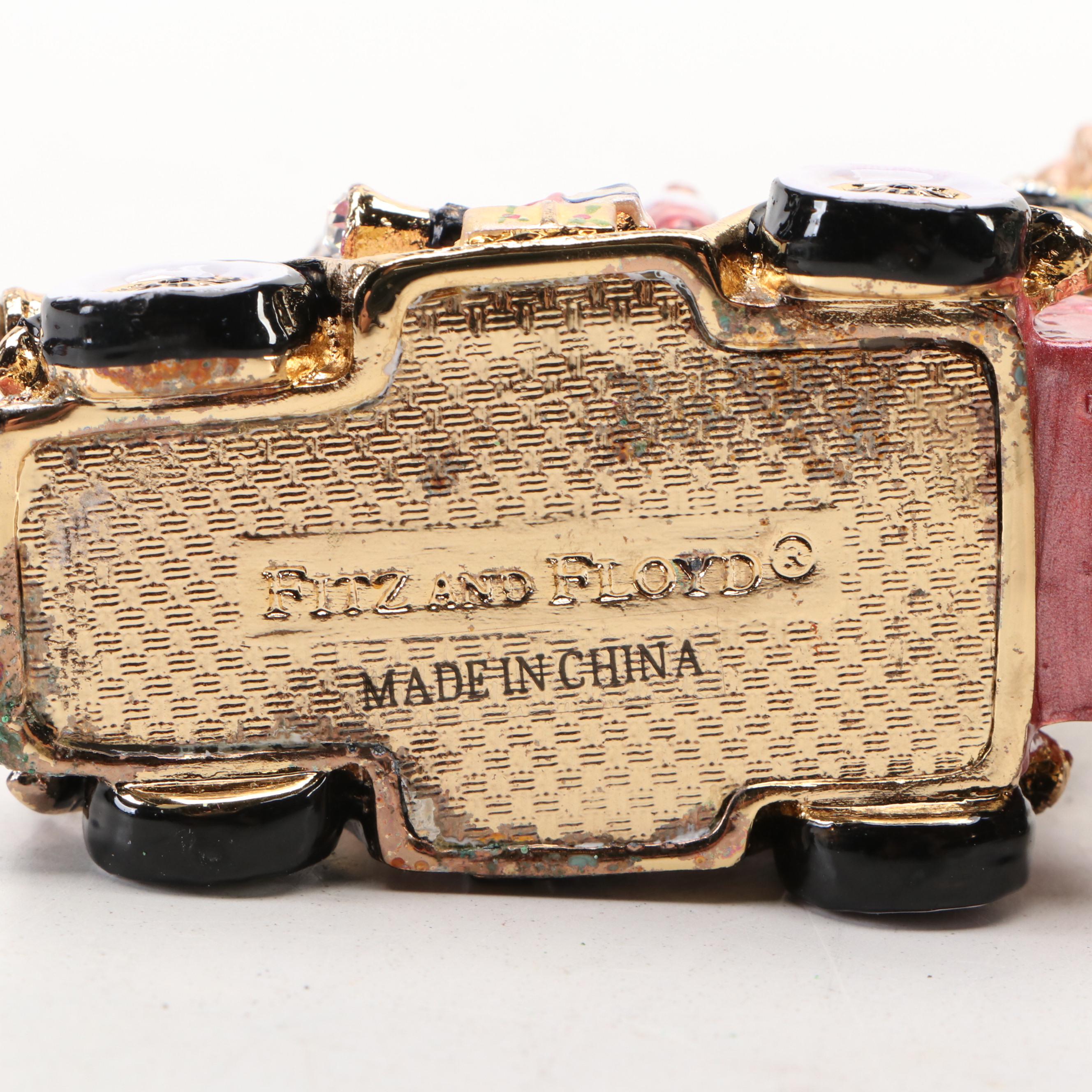 Fitz & Floyd Treasures Collection "Jolly Ole St. Nick" and "Santa Car" Boxes