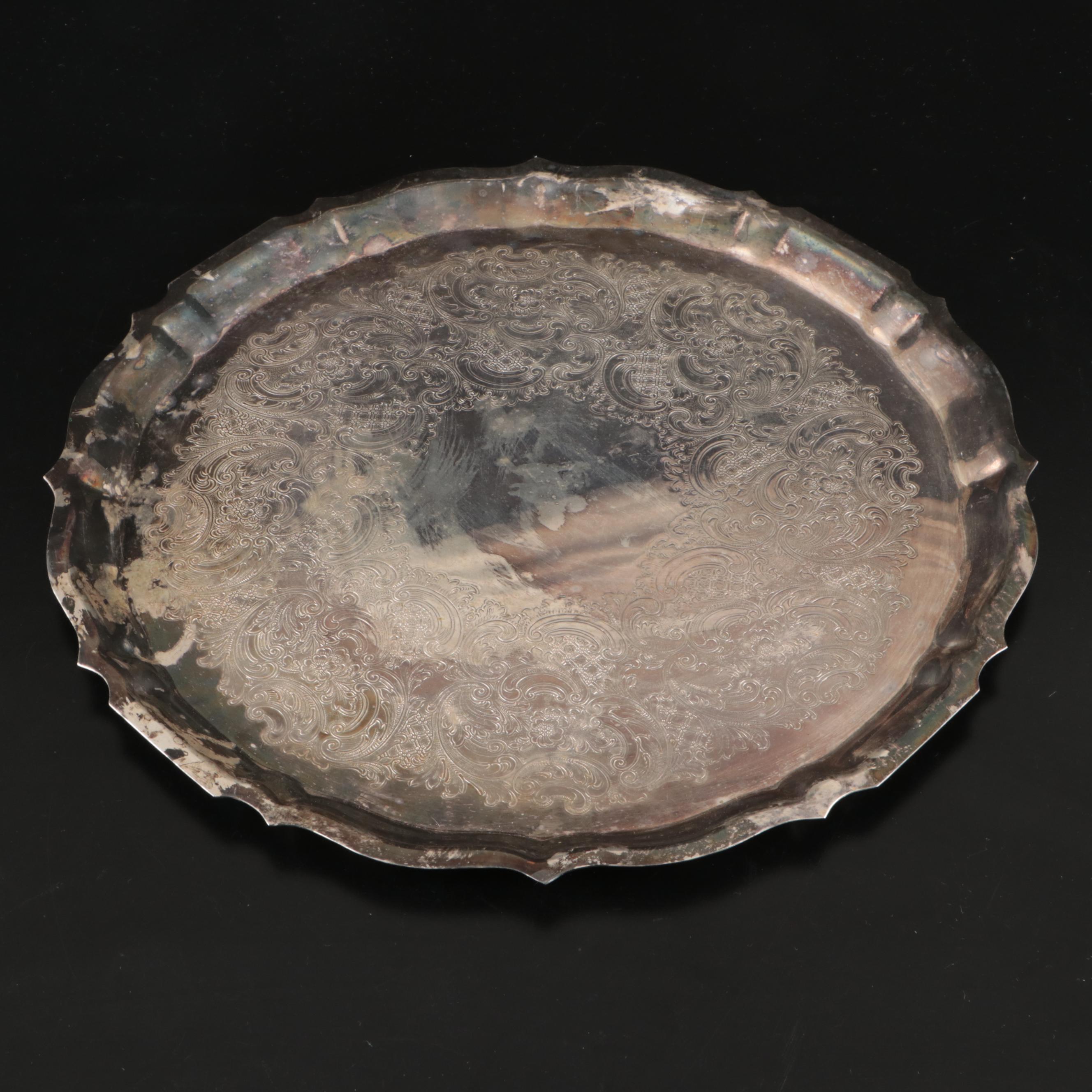 Gorham "Heritage" Silver Plate Tray, Towle Silver Plate Candle Holders, and More