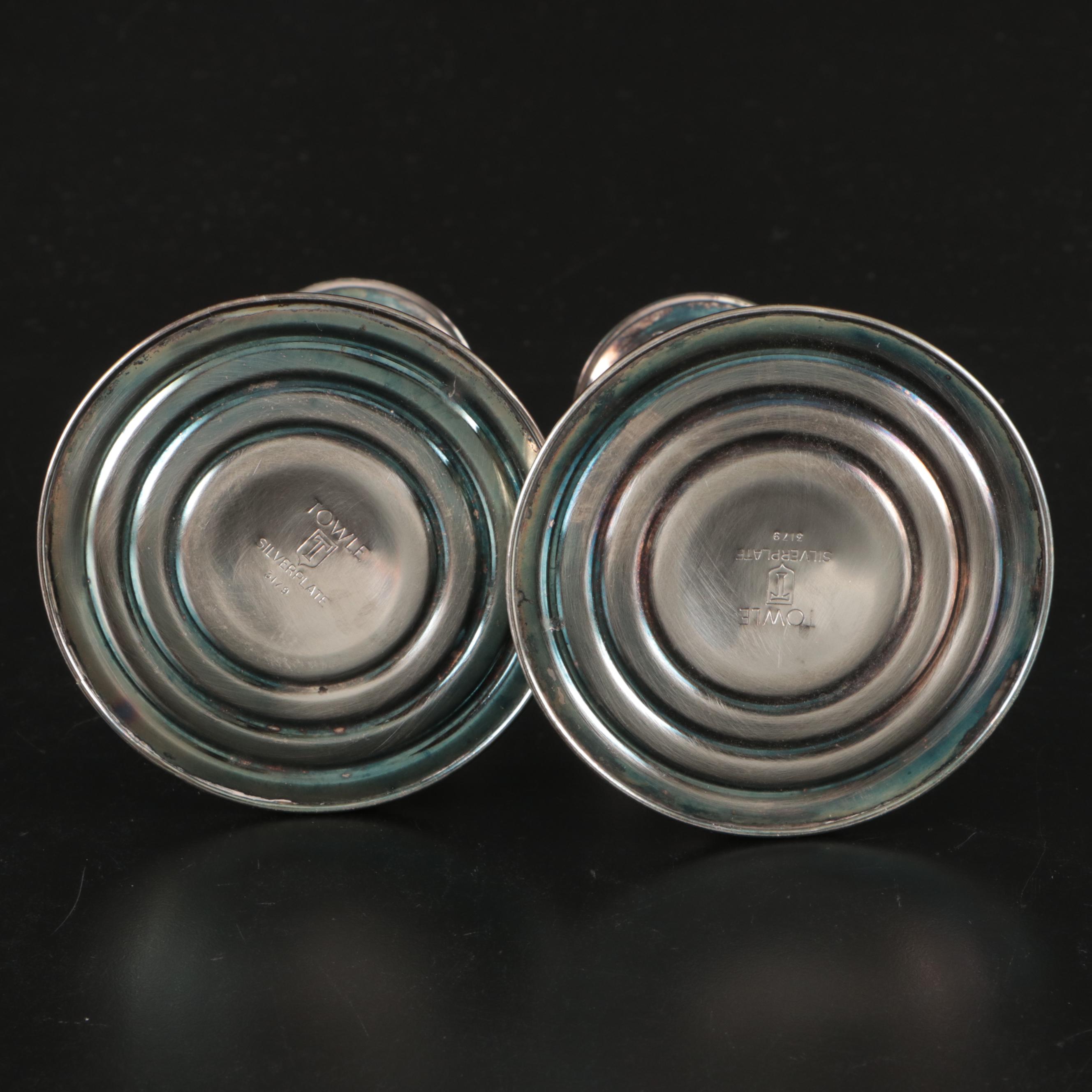 Gorham "Heritage" Silver Plate Tray, Towle Silver Plate Candle Holders, and More