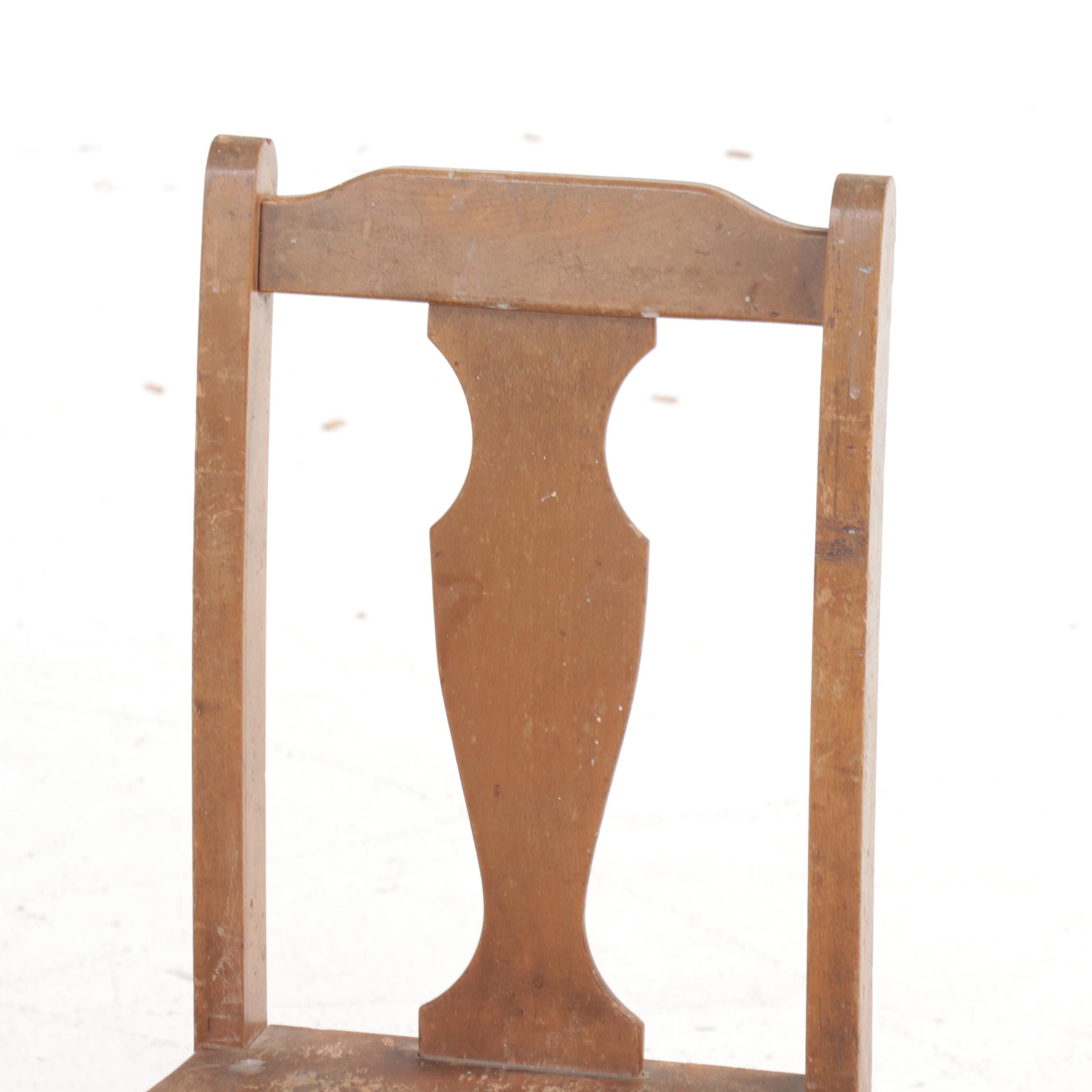 Paris Mfg. Co. and Other Children's Oak & Walnut Chairs with Side Table