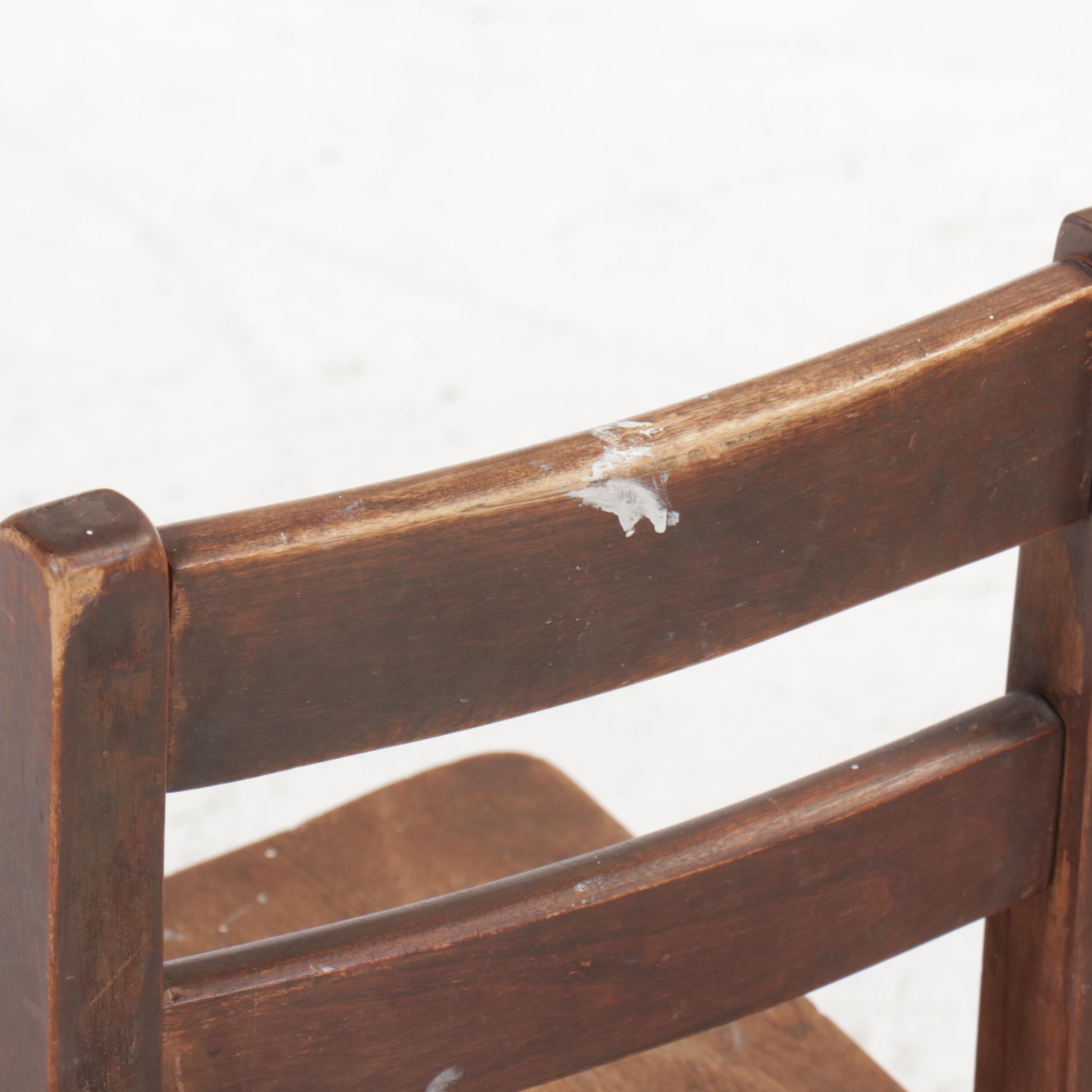 Paris Mfg. Co. and Other Children's Oak & Walnut Chairs with Side Table
