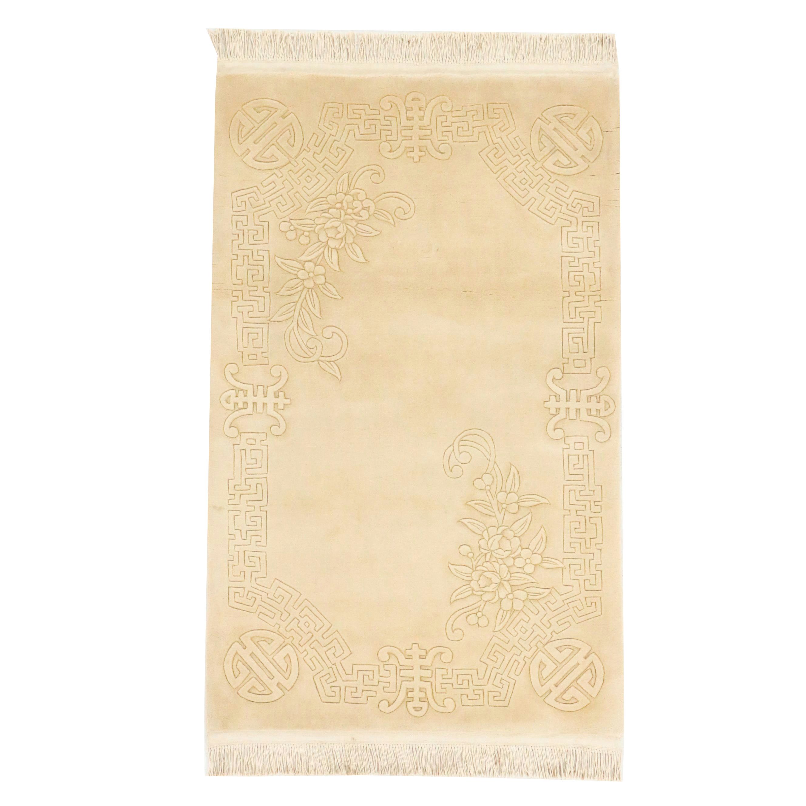 3'6 x 6'3 Hand-Knotted Chinese Area Rug