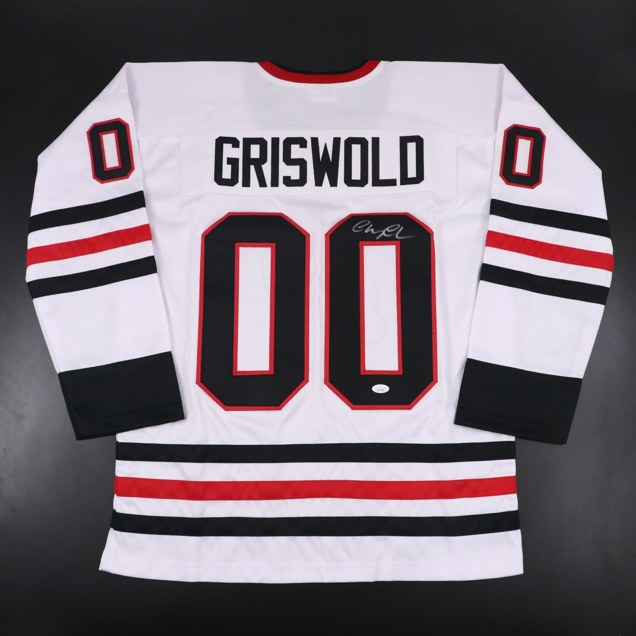 Chevy Chase Signed "Christmas Vacation: Clark Griswold" Hockey Jersey, JSA