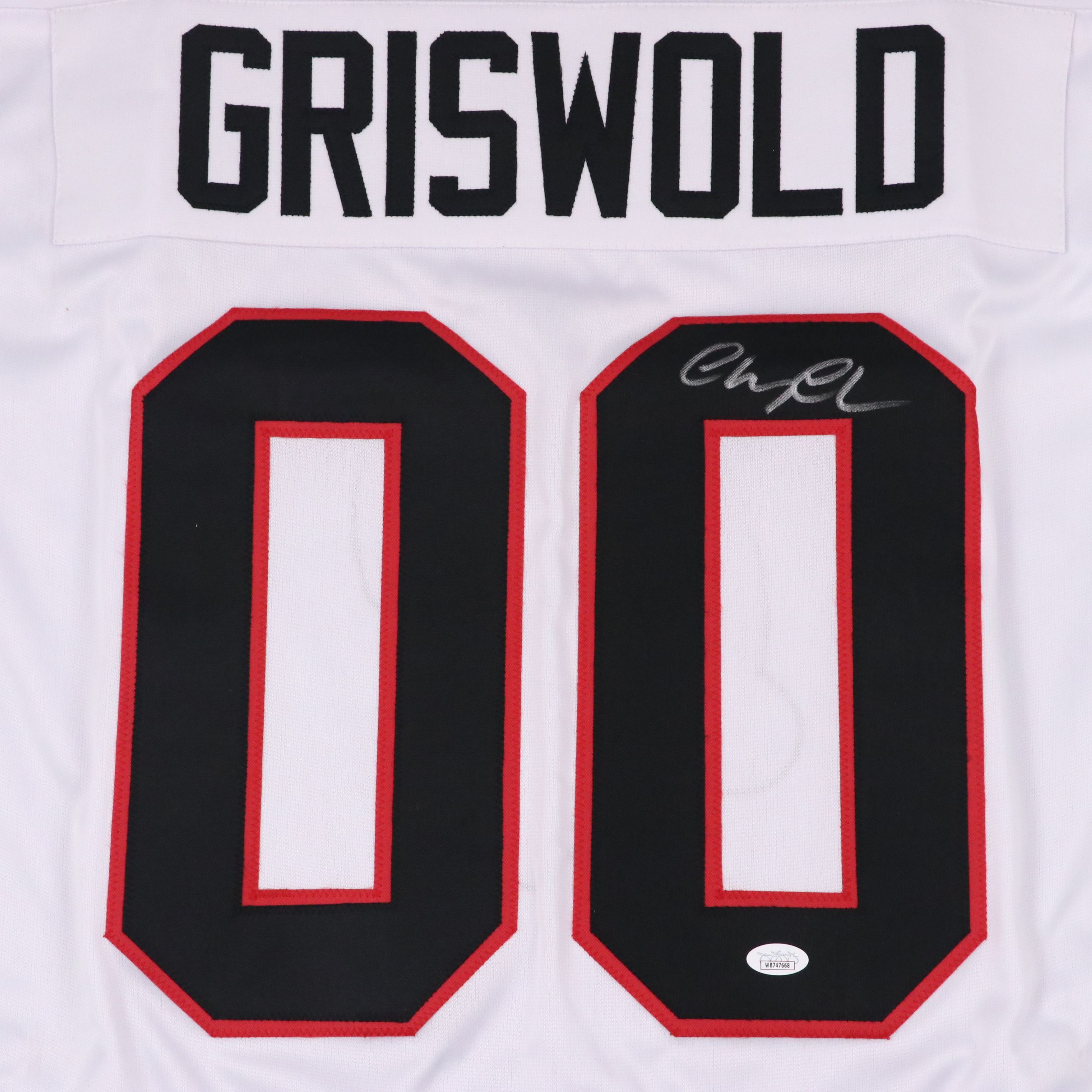 Chevy Chase Signed "Christmas Vacation: Clark Griswold" Hockey Jersey, JSA