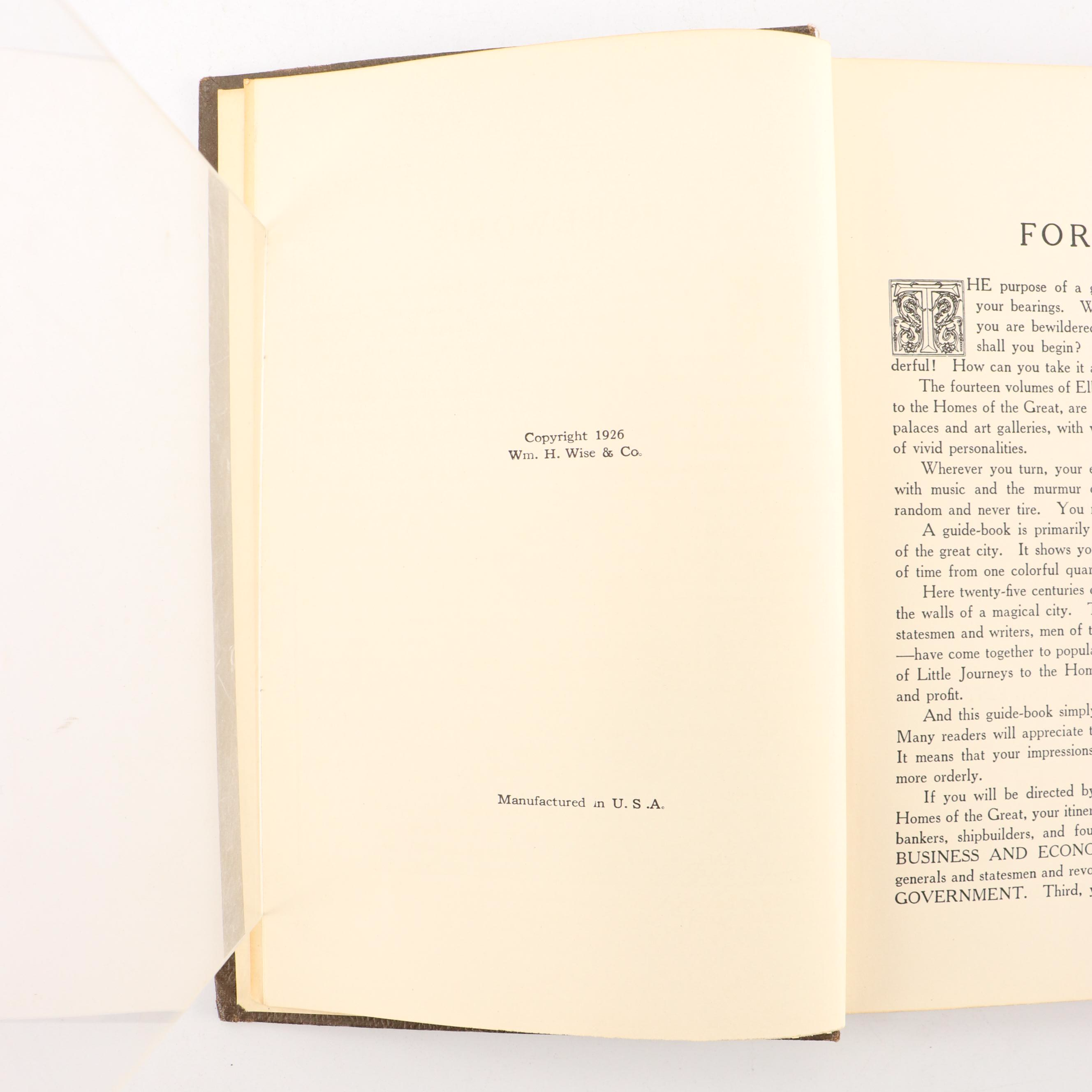 "Little Journeys to the Homes of the Great" Fifteen-Volume Set by Elbert Hubbard