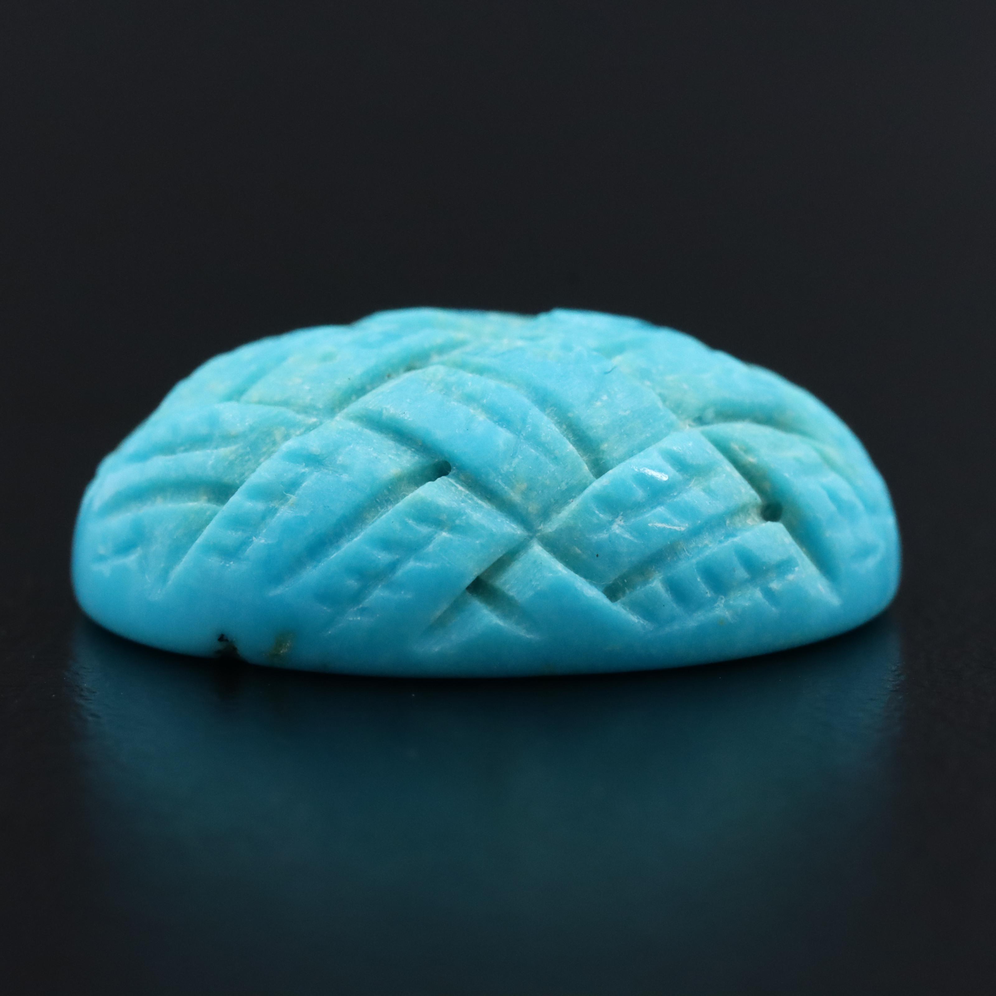 Loose 14.90 CT Carved Turquoise
