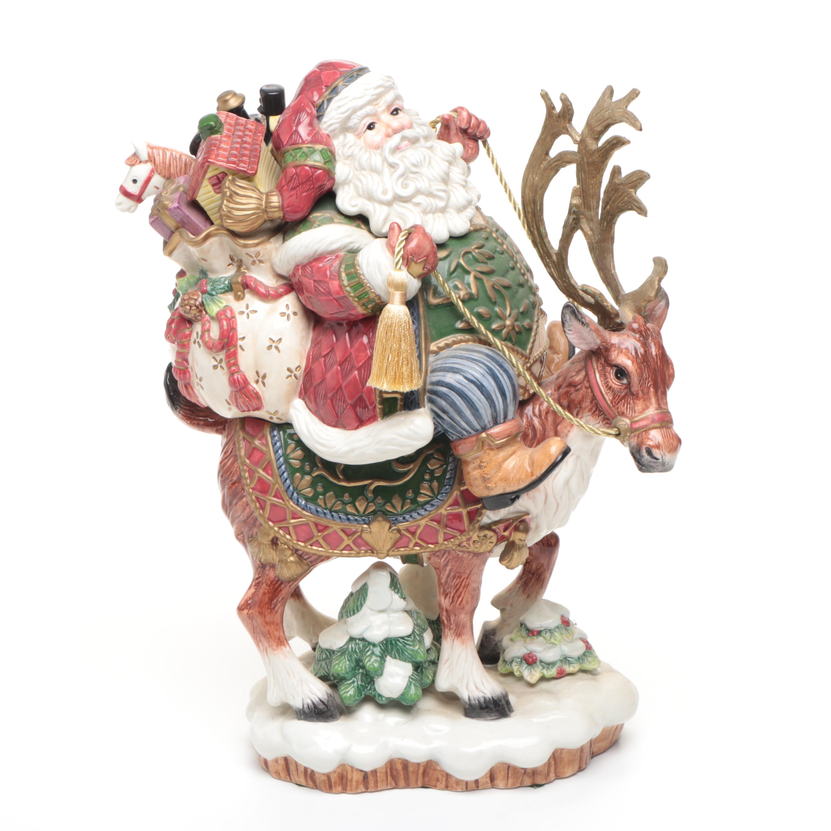 Fitz & Floyd "Jolly Old St. Nick" Centerpiece