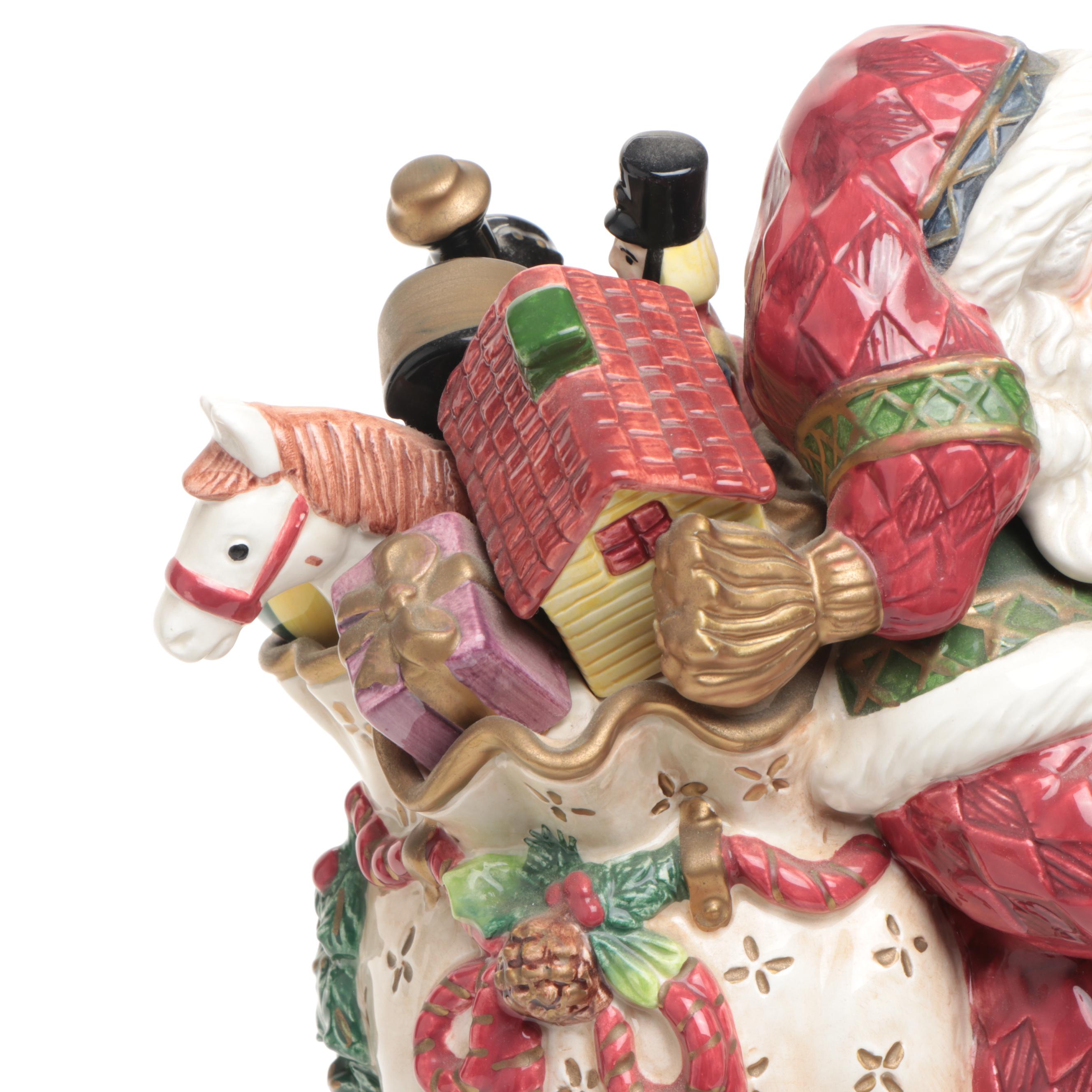 Fitz & Floyd "Jolly Old St. Nick" Centerpiece