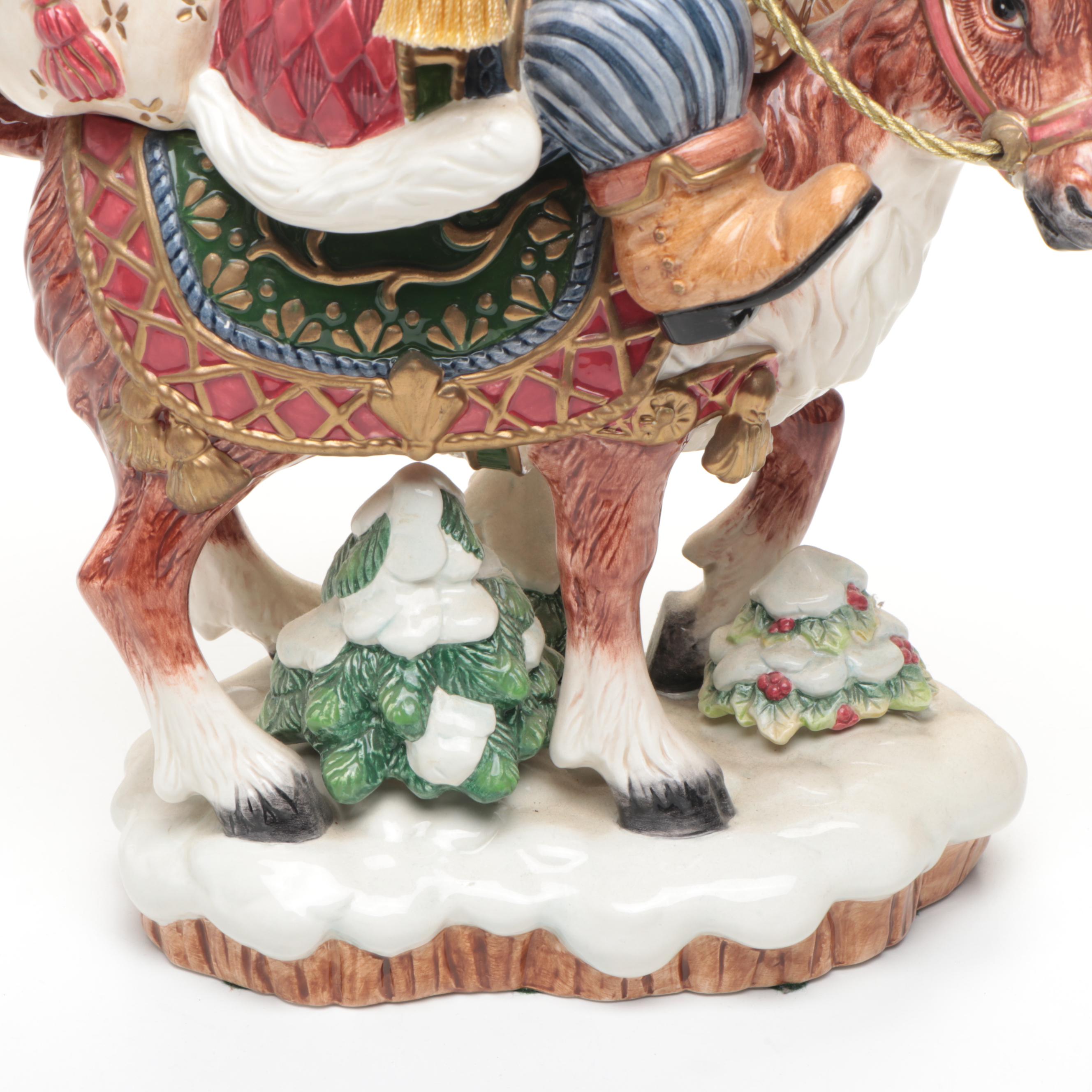 Fitz & Floyd "Jolly Old St. Nick" Centerpiece