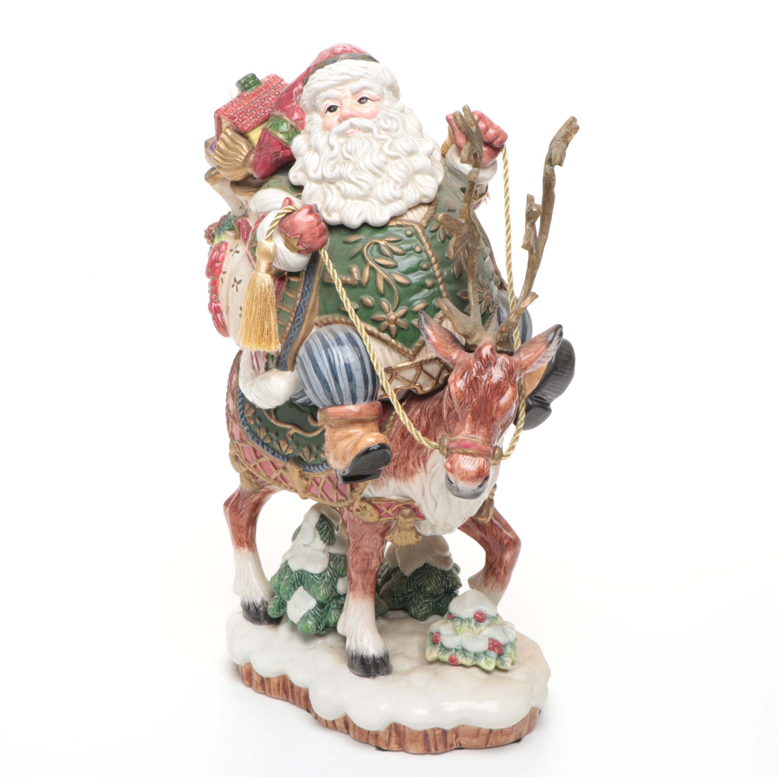 Fitz & Floyd "Jolly Old St. Nick" Centerpiece