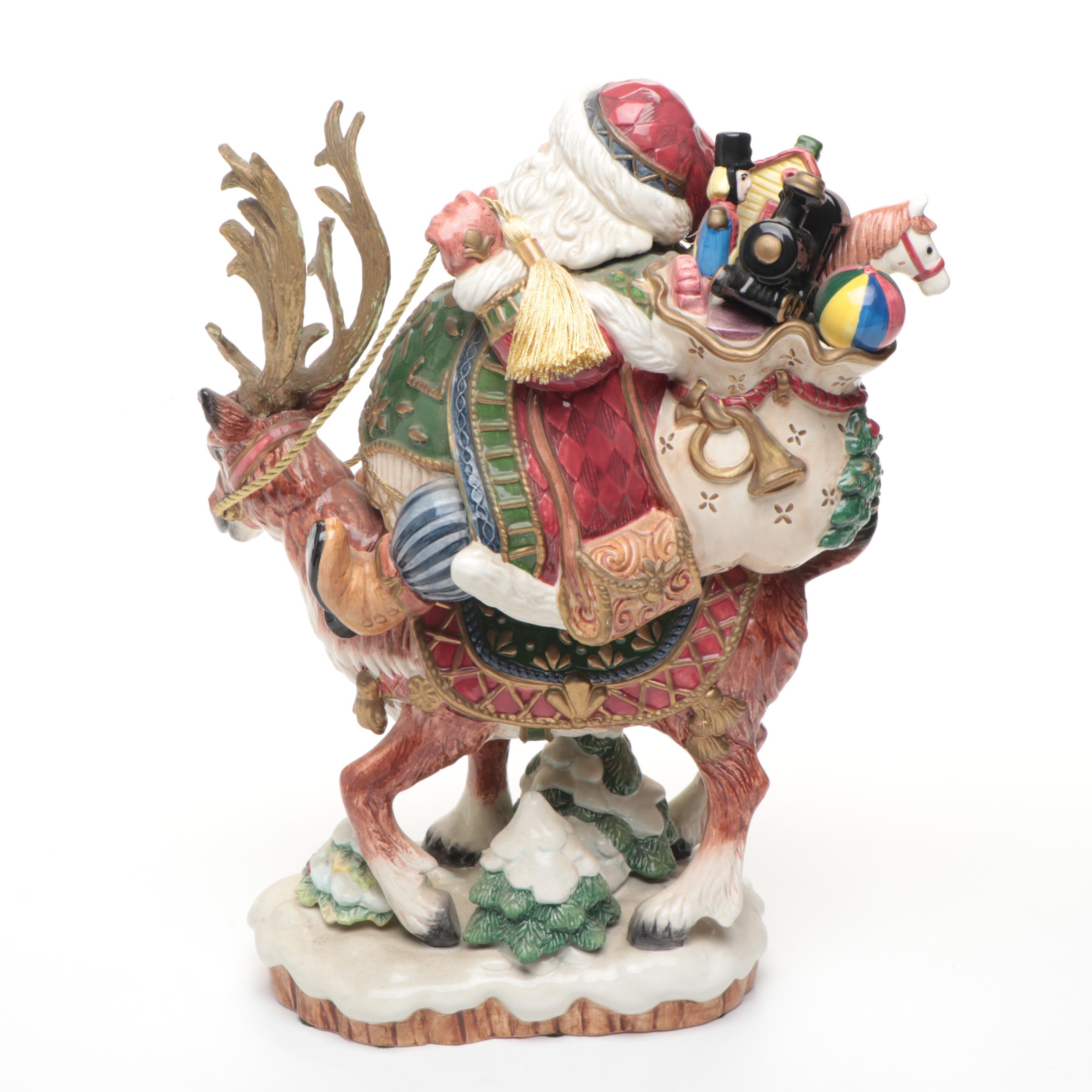 Fitz & Floyd "Jolly Old St. Nick" Centerpiece