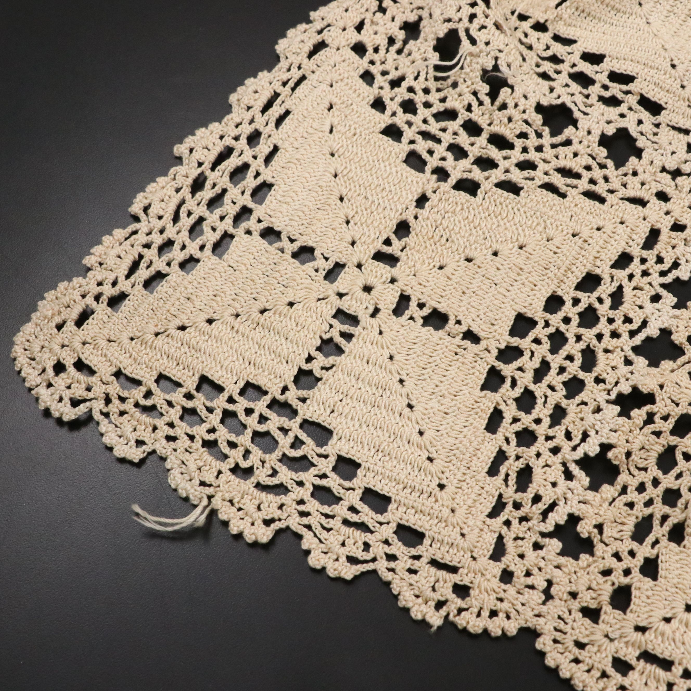 Victorian Style Crochet Table Linens, 20th Century