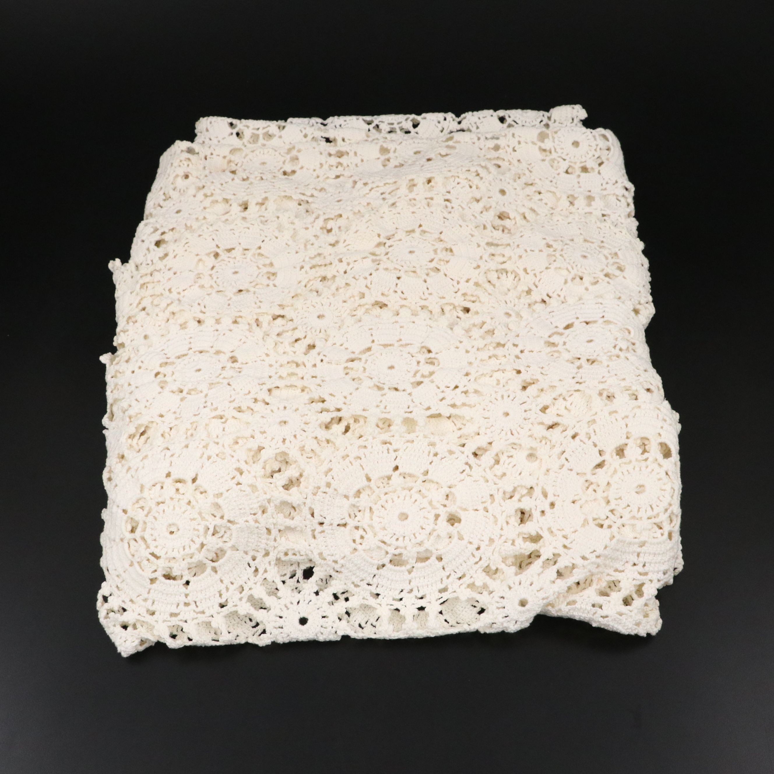 Victorian Style Crochet Table Linens, 20th Century