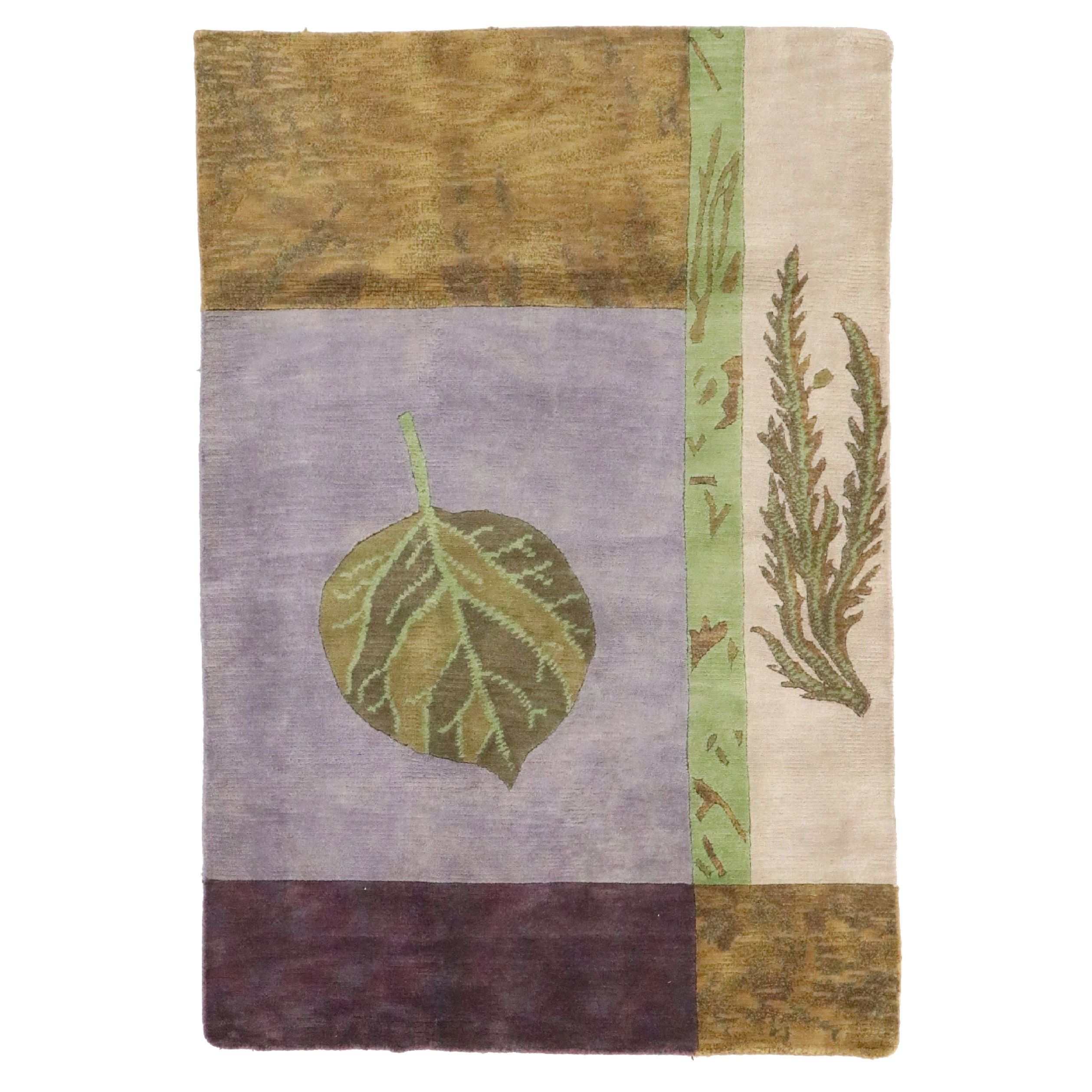 4' x 5'11 Hand-Knotted Tibetan Contemporary Area Rug