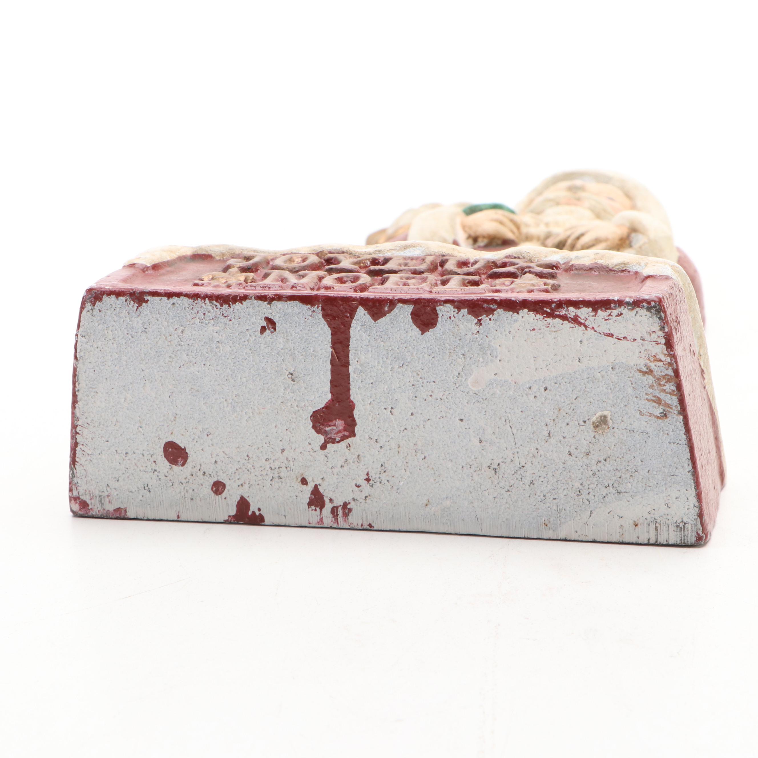 Joyeux Noël Santa Claus Cast Iron Doorstop