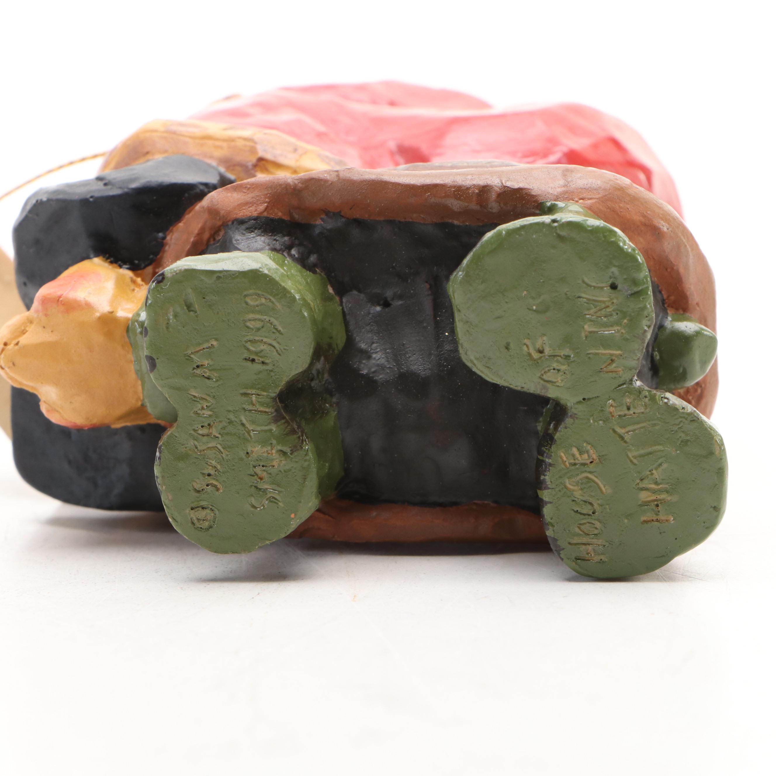 House of Hatten Inc. Susan M Smith Composite Santa on Turtle Figurine