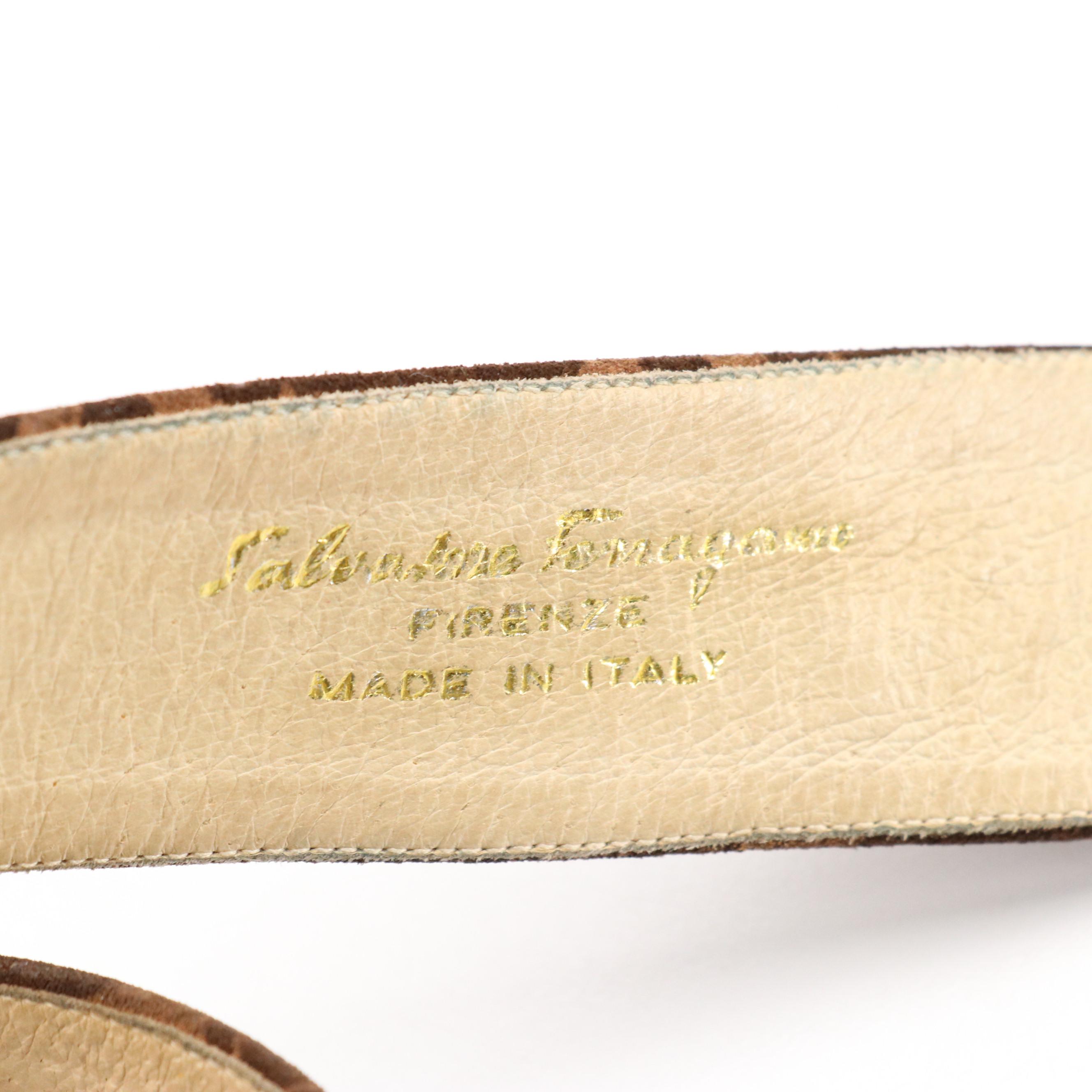 Salvatore Ferragamo Monogram Logo Suede Belt, Catherine Dial Easley Leather Belt