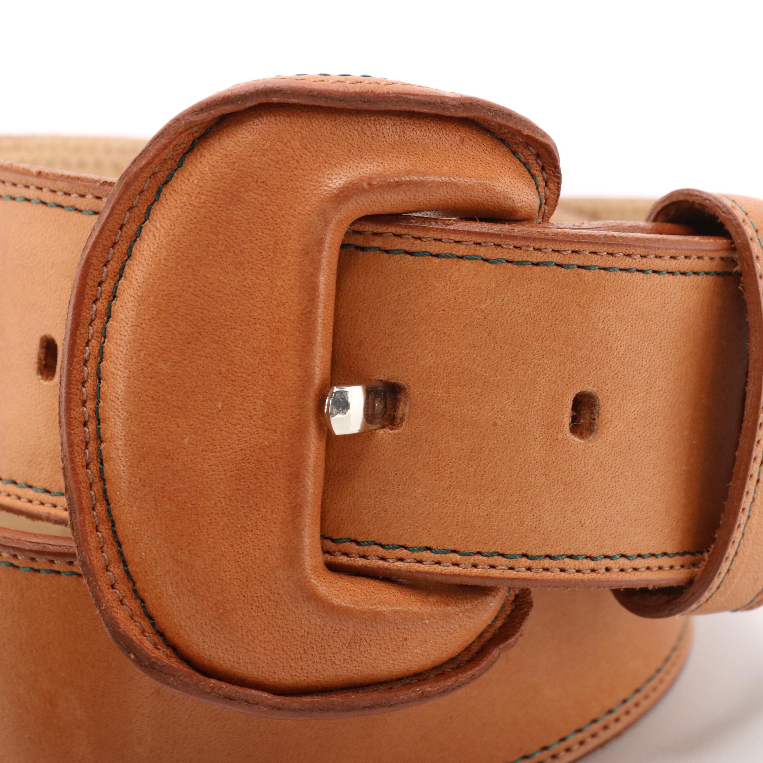 Salvatore Ferragamo Monogram Logo Suede Belt, Catherine Dial Easley Leather Belt