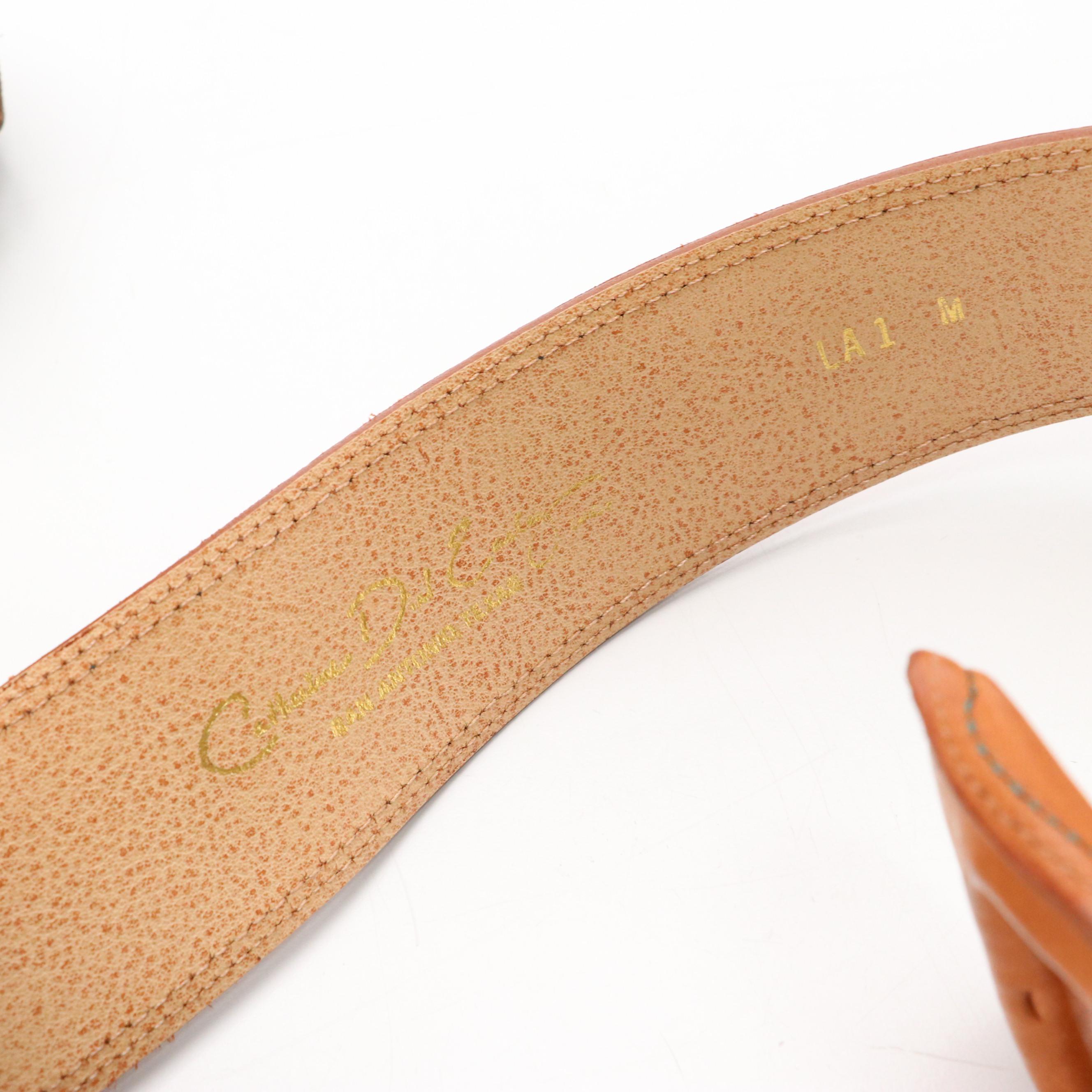 Salvatore Ferragamo Monogram Logo Suede Belt, Catherine Dial Easley Leather Belt