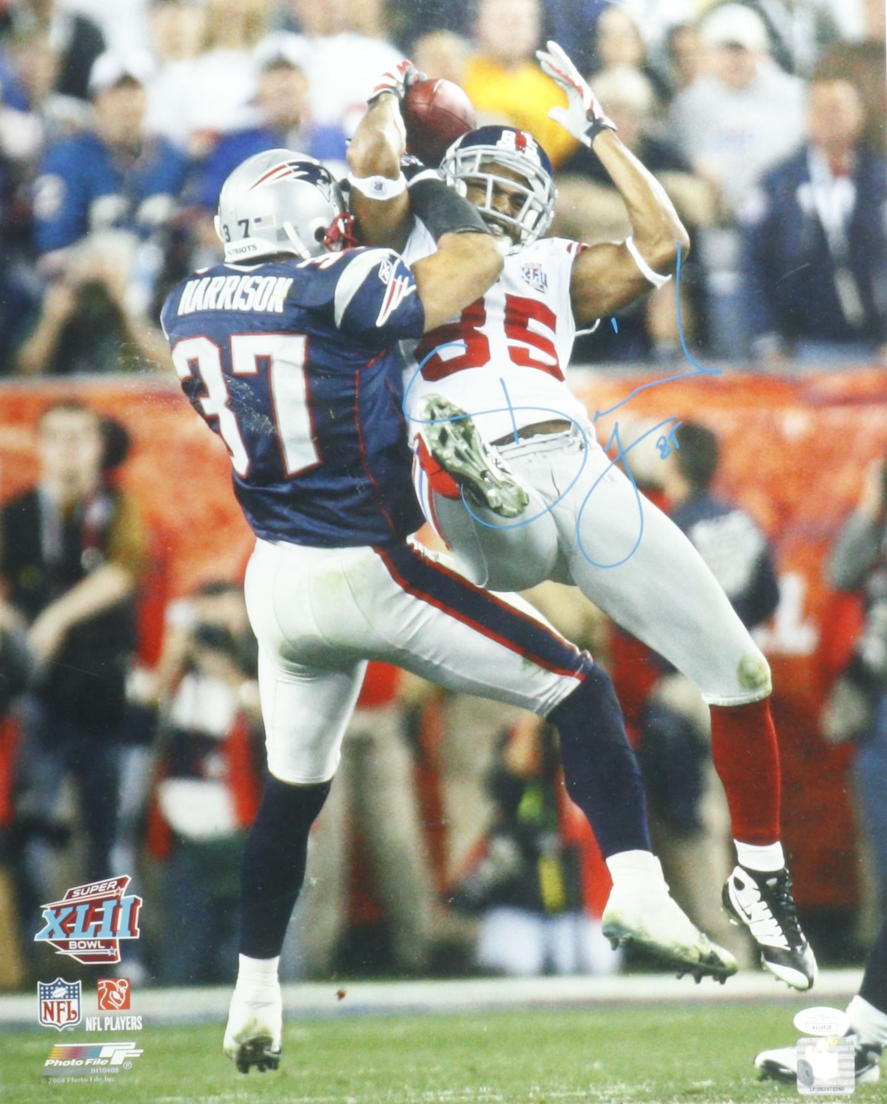 David Tyree Signed “Helmet Catch” New York Giants Super Bowl Print, JSA