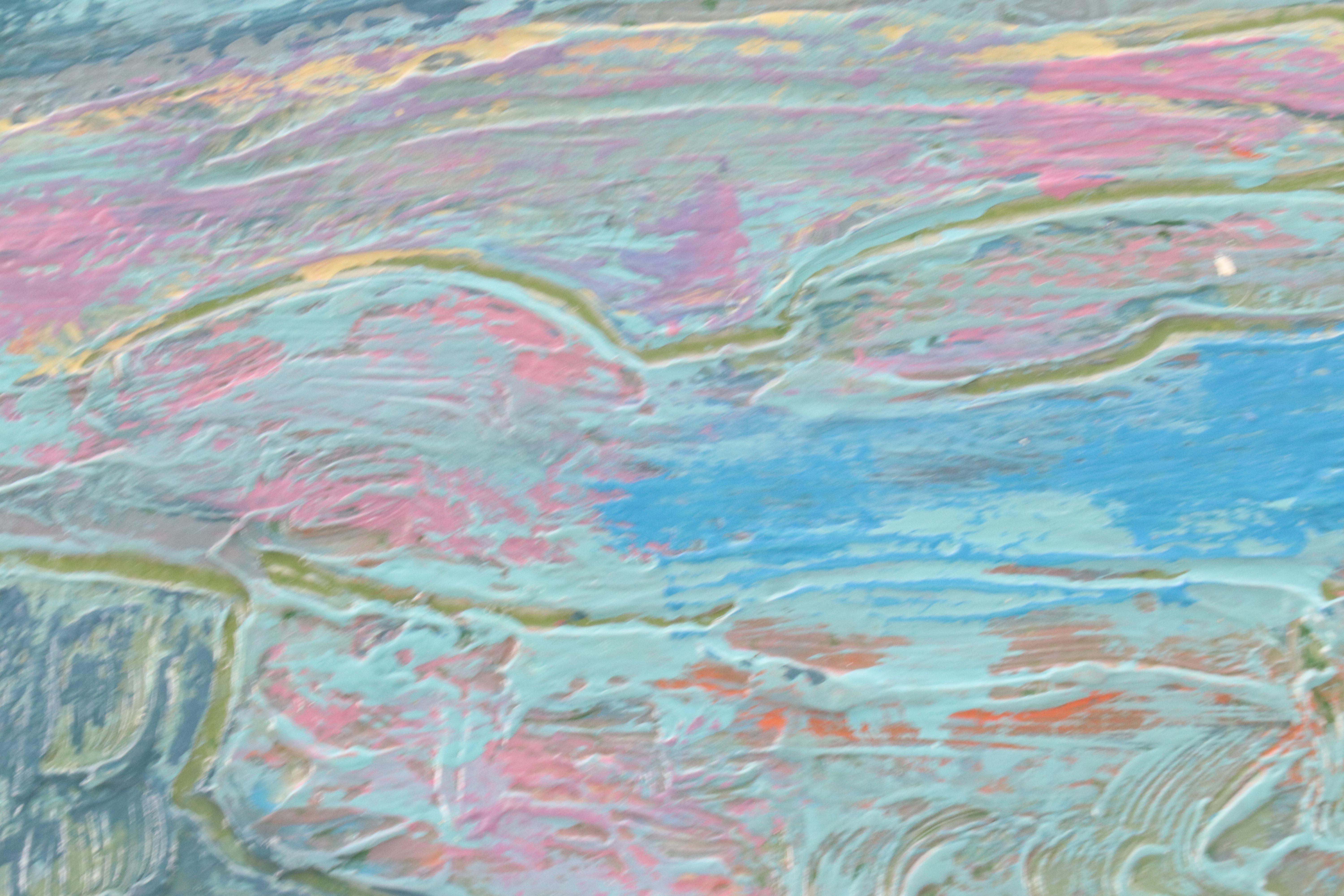 Harry Hilson Acrylic Painting with Abstract Landscape