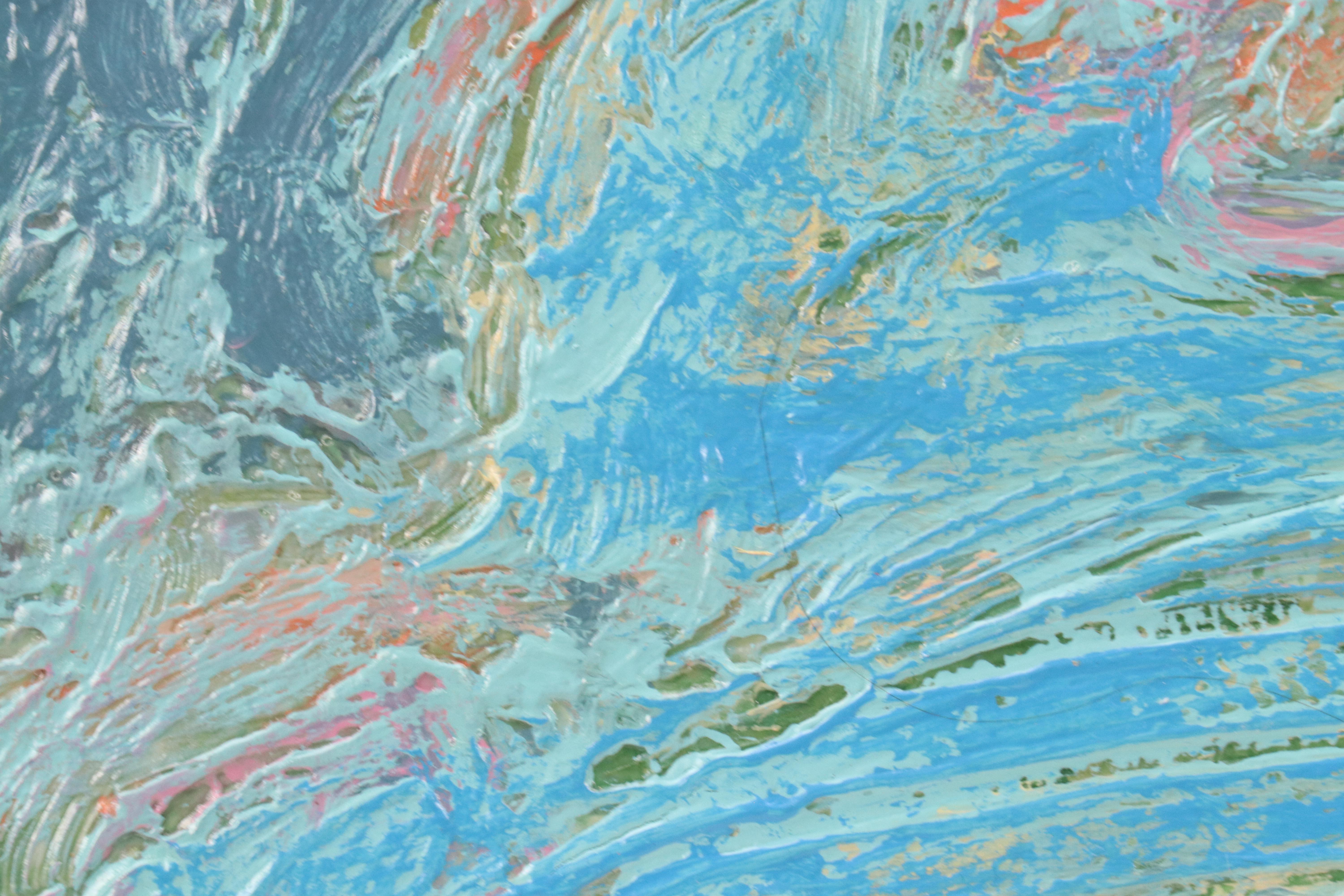 Harry Hilson Acrylic Painting with Abstract Landscape