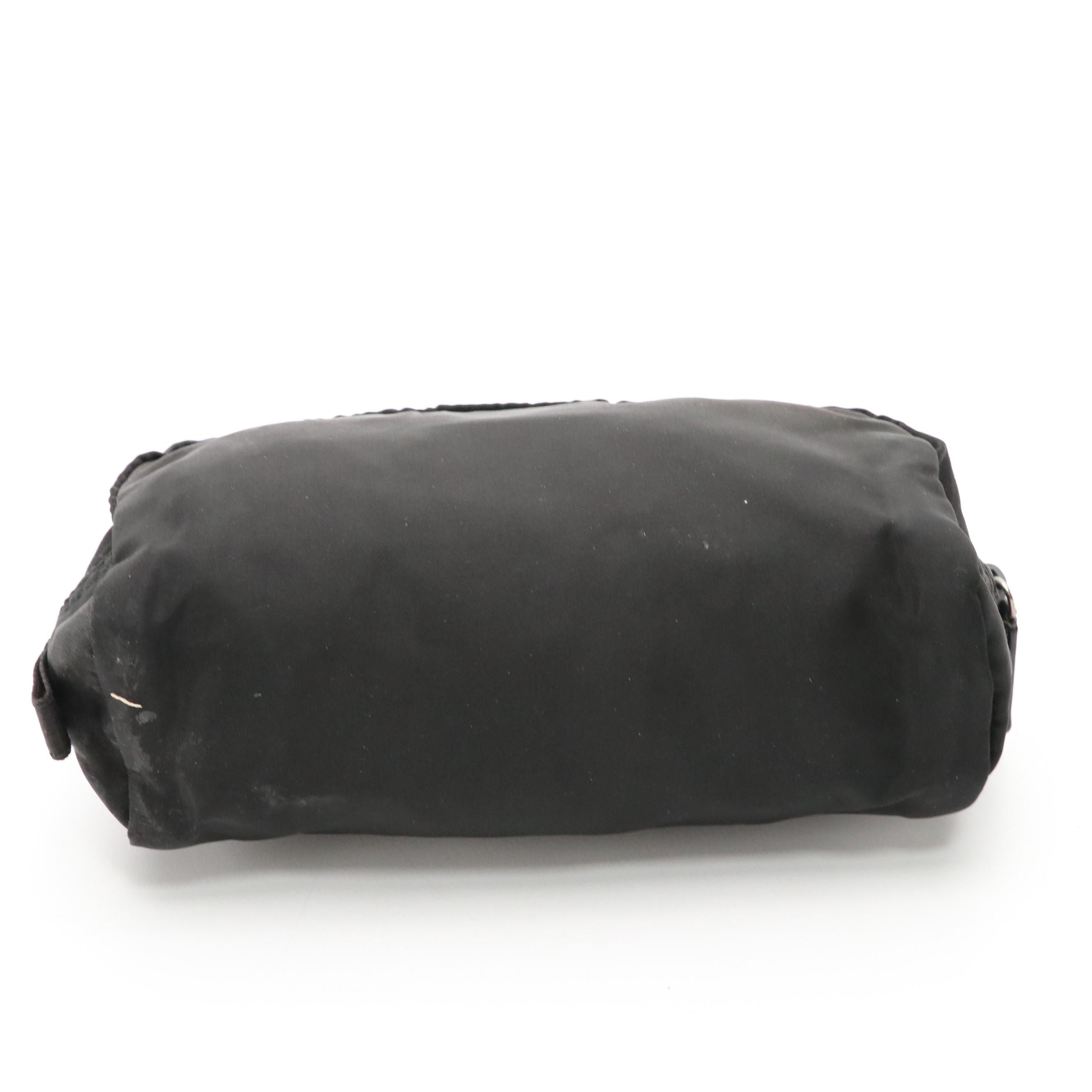 Prada Black Tessuto Nylon Zip Pouch