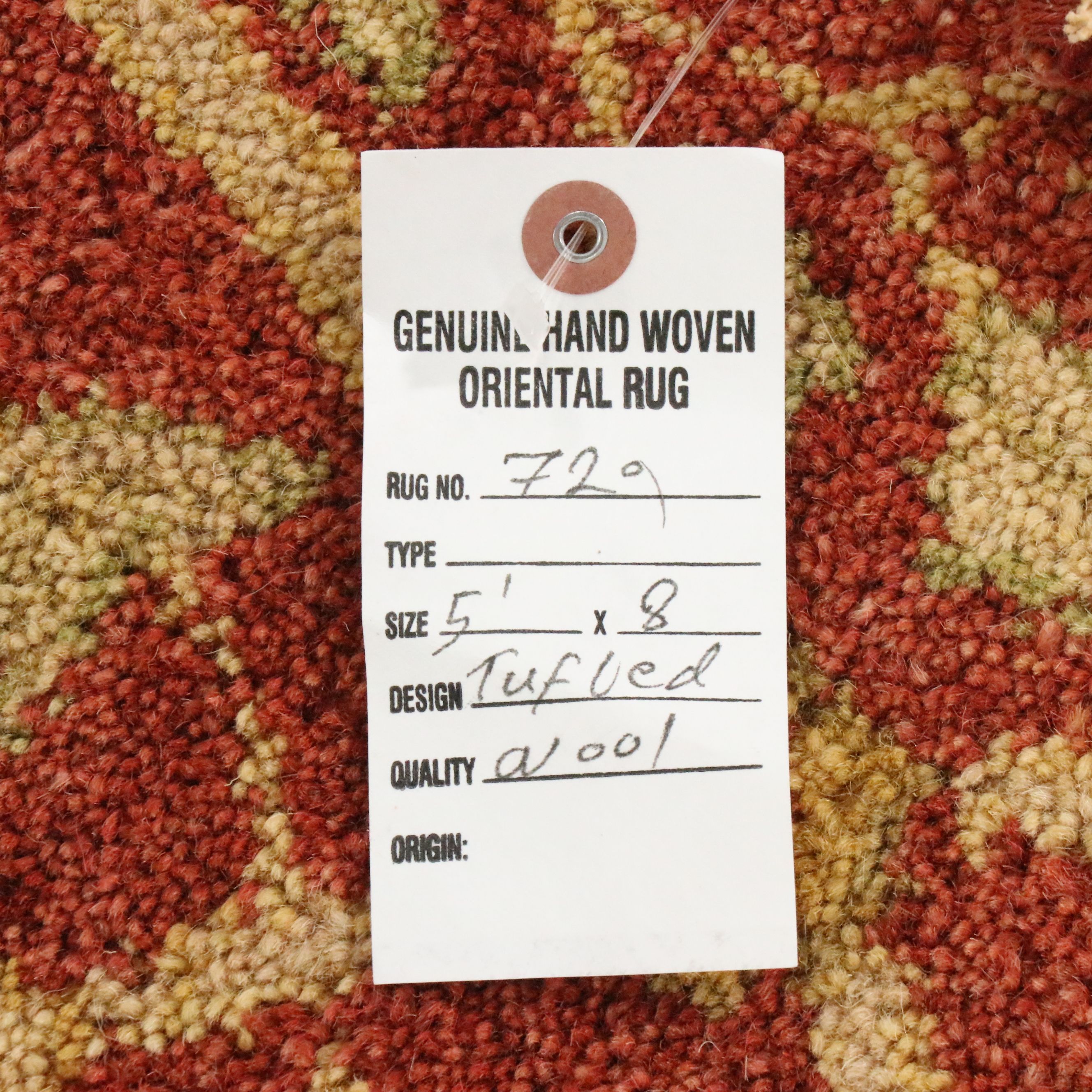 5'2 x 8'1 Hand-Tufted Pakistani Peshawar Style Area Rug