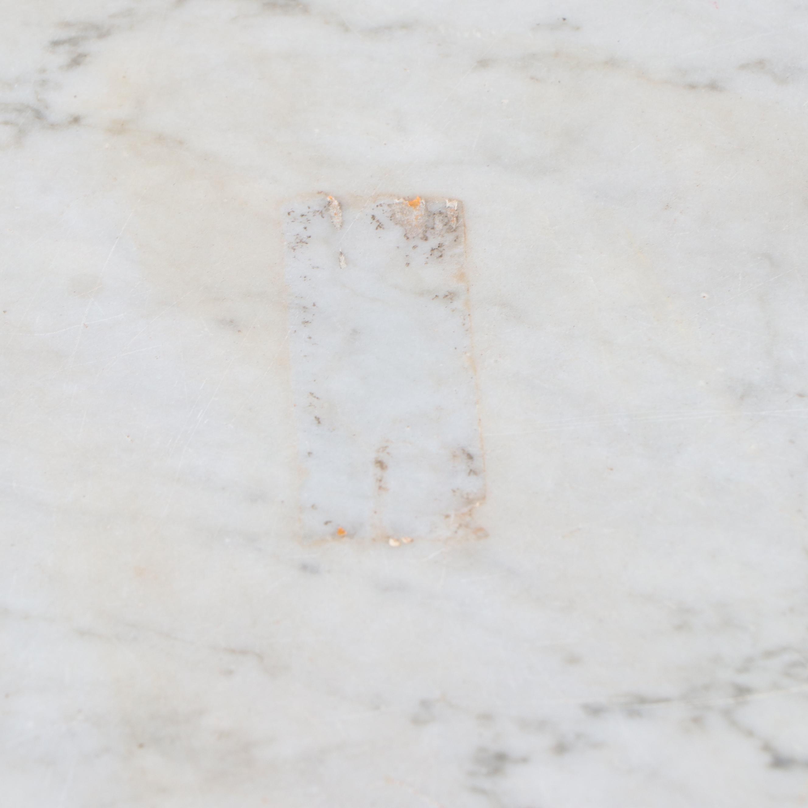 Victorian Marble Top Carved Wood Coffee Table, Late 19th/Early 20th Century