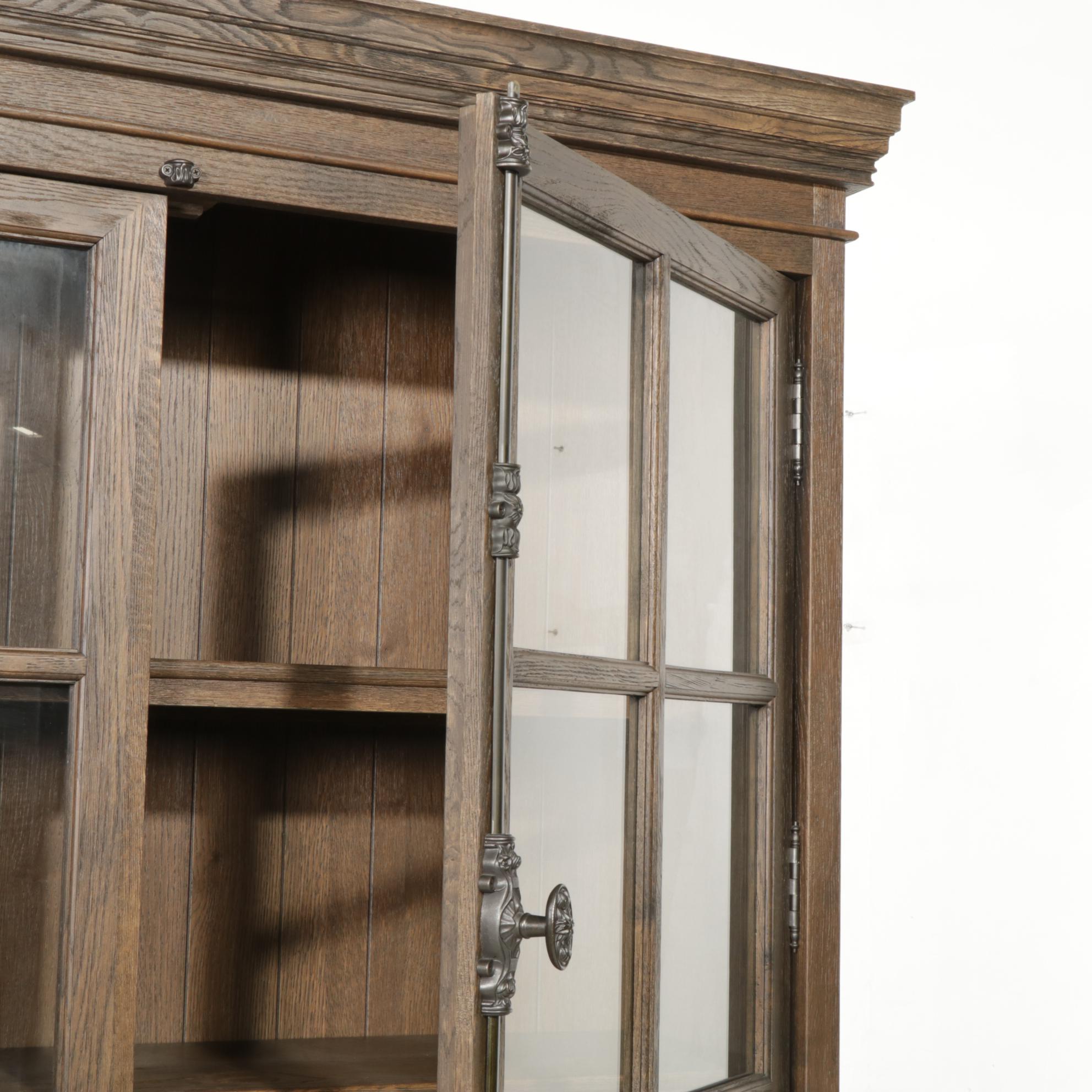 Restoration Hardware "French Casement" Cabinet Bookcase, 21st Century
