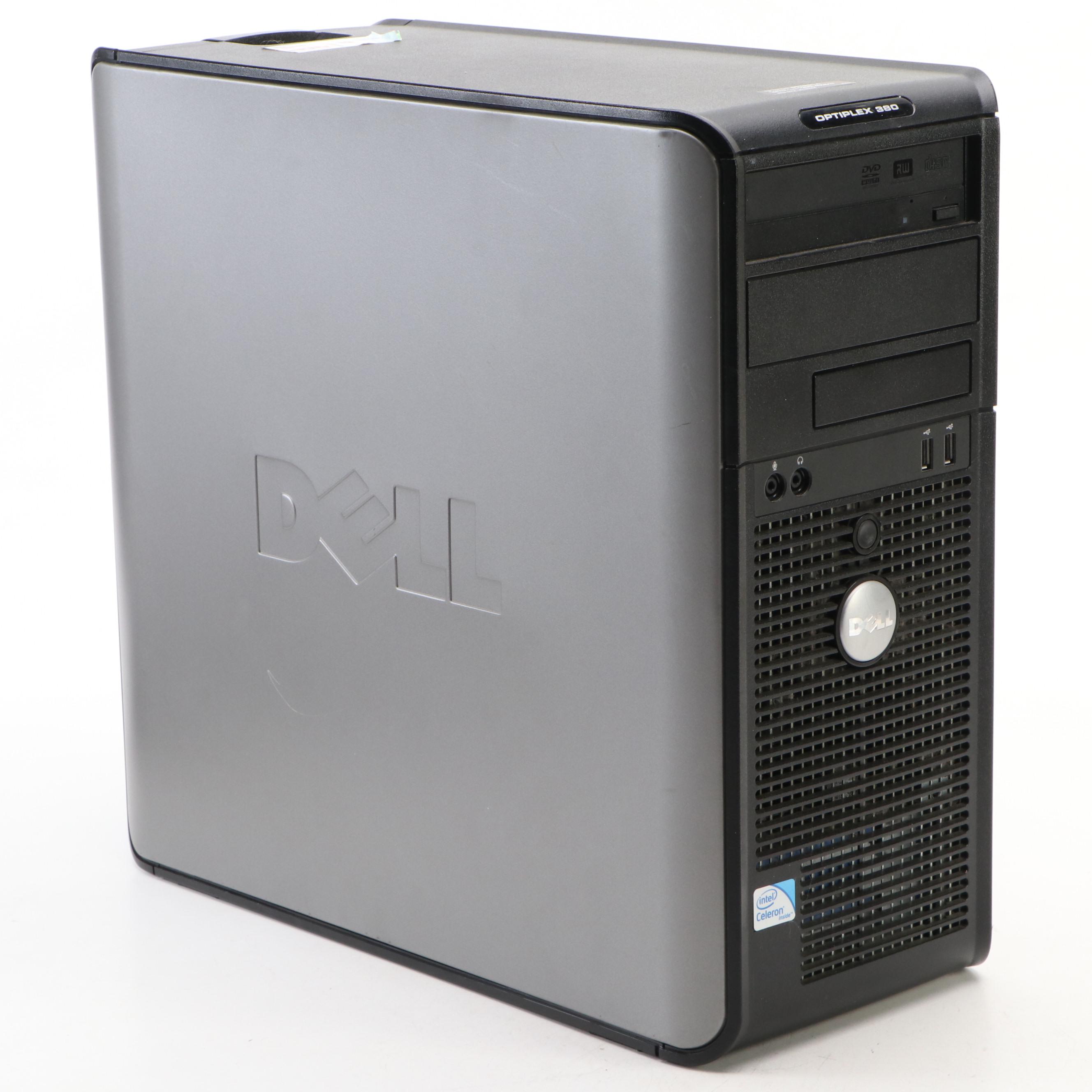 Dell Optiplex 380 Tower with Mouses, Ergonomic Keyboards, DVD Player and More