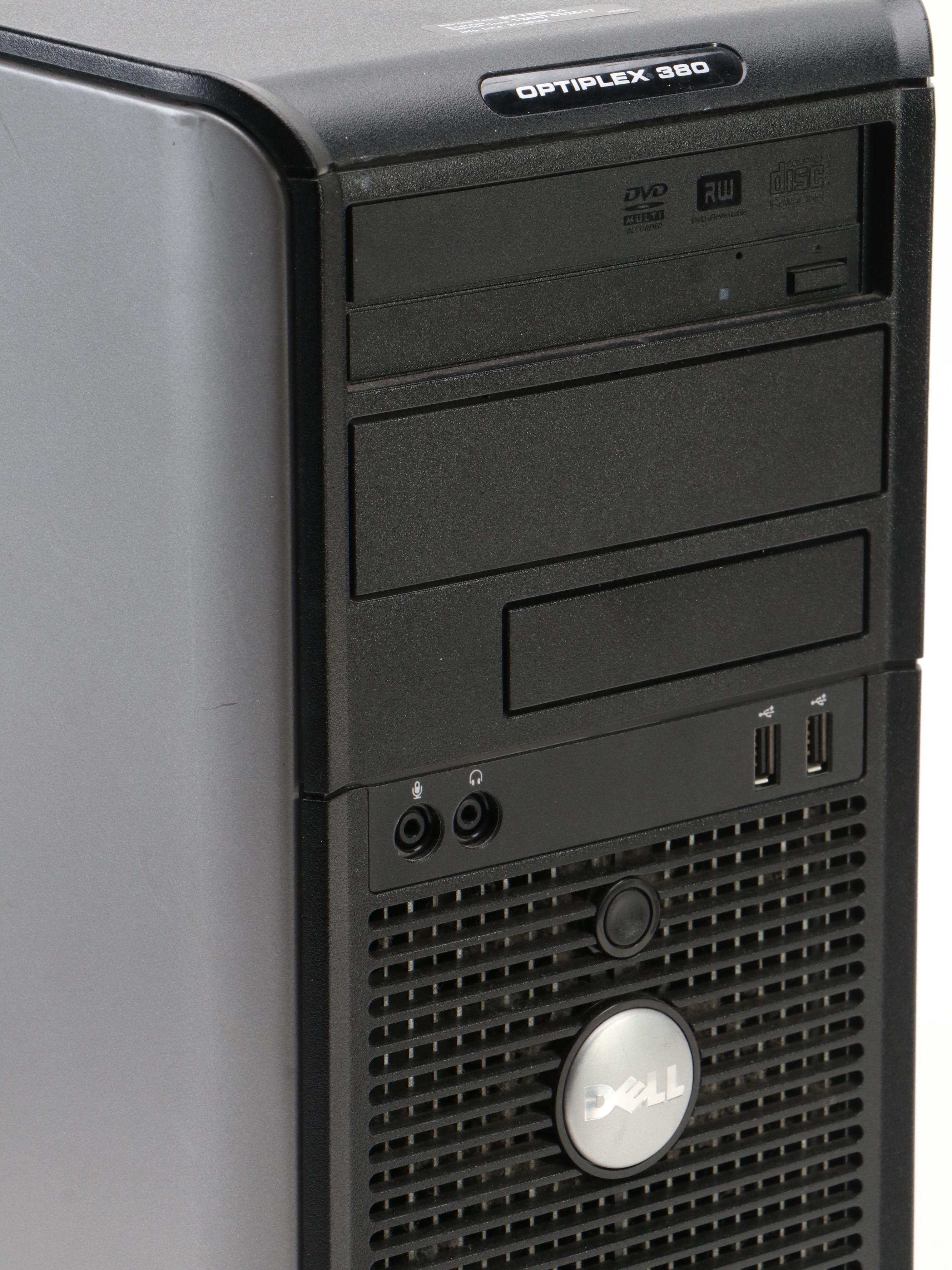 Dell Optiplex 380 Tower with Mouses, Ergonomic Keyboards, DVD Player and More
