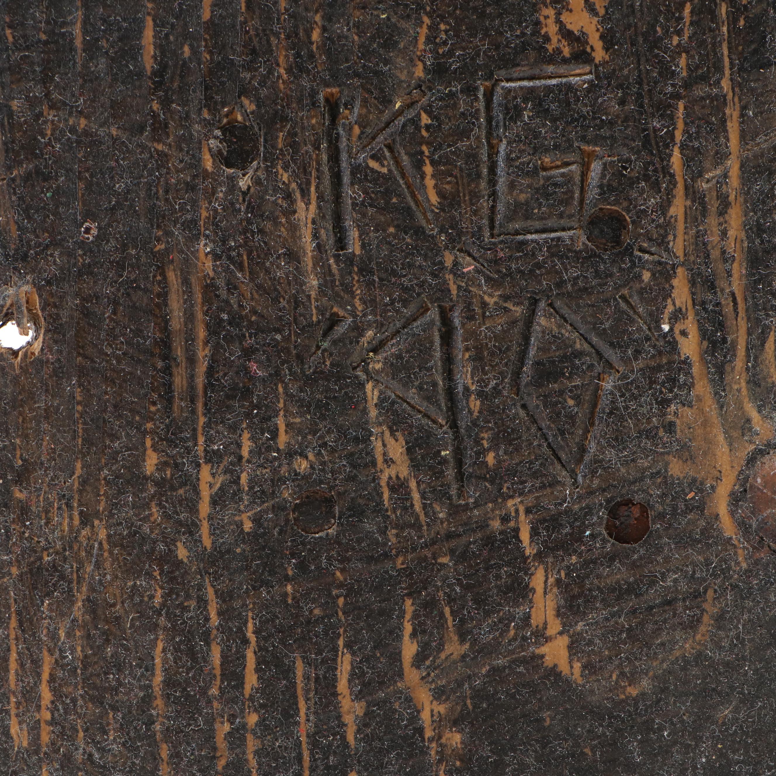 Artist Signed American Folk Art Polychrome Carved Wood Santa Figurine