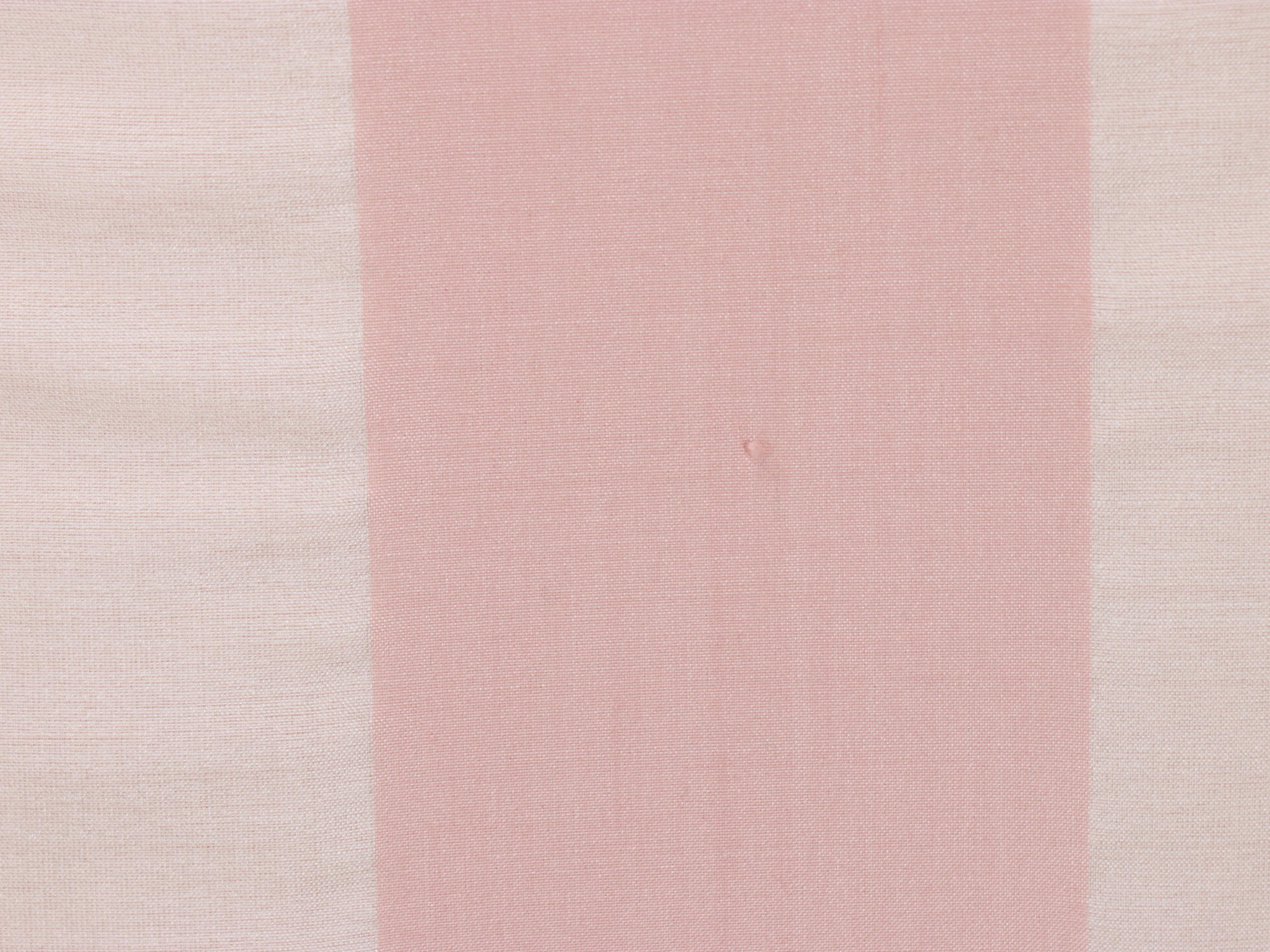 Pink Silk Drapes with Pink and White Stripe Silk Pillows