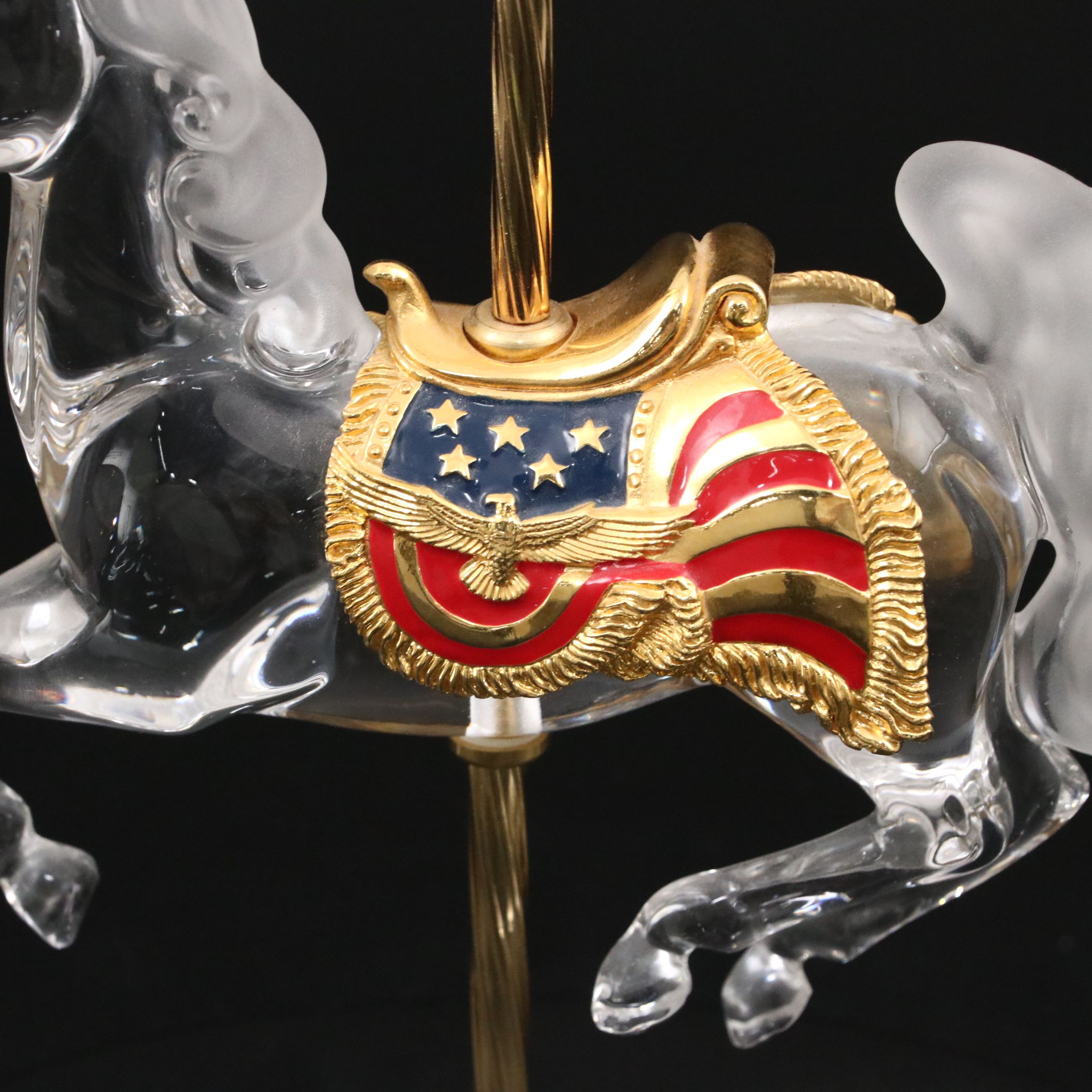 The Franklin Mint "Crystal Prancer" and Other Carousel Horse Figurines